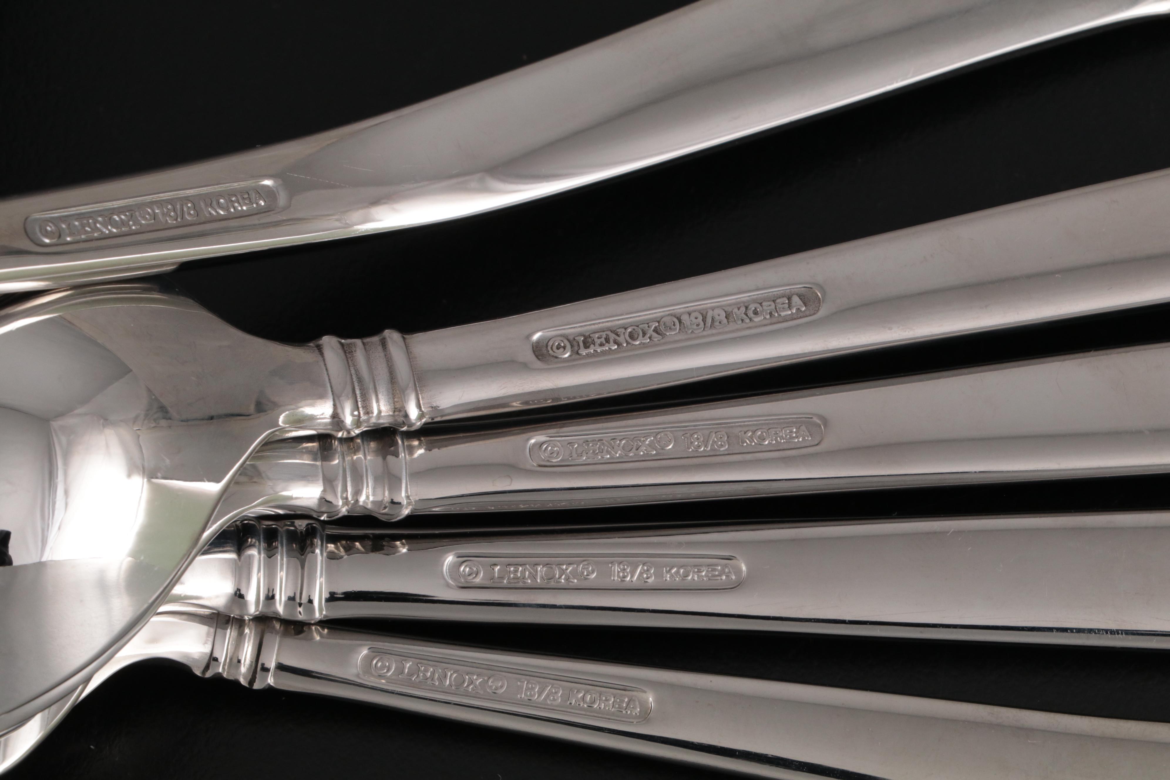 Lenox "Eternal" Stainless Steel Flatware Set with Storage Chest