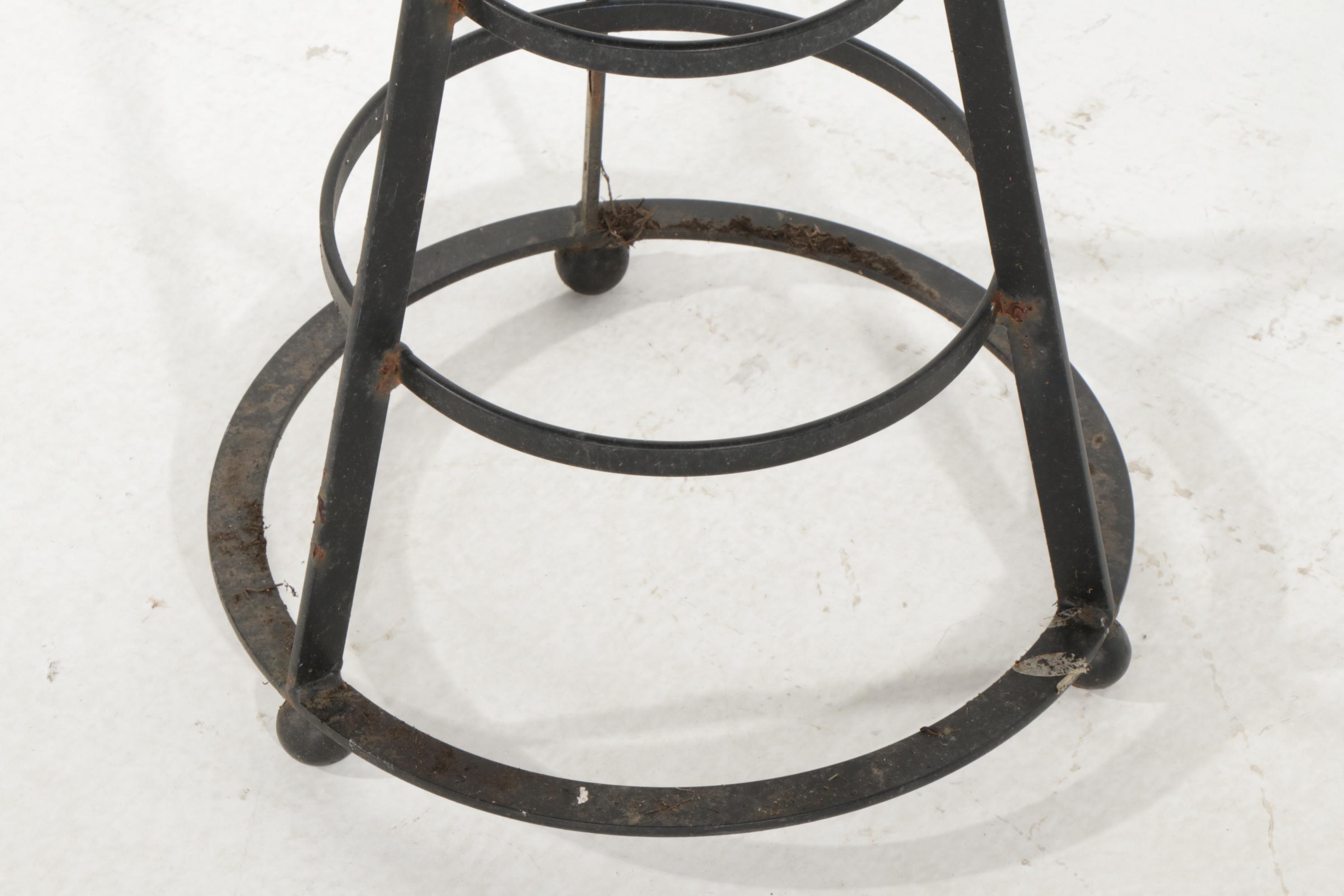 Smith & Hawken Copper and Iron Bird Bath with Iron Garden Shepherd's Hook