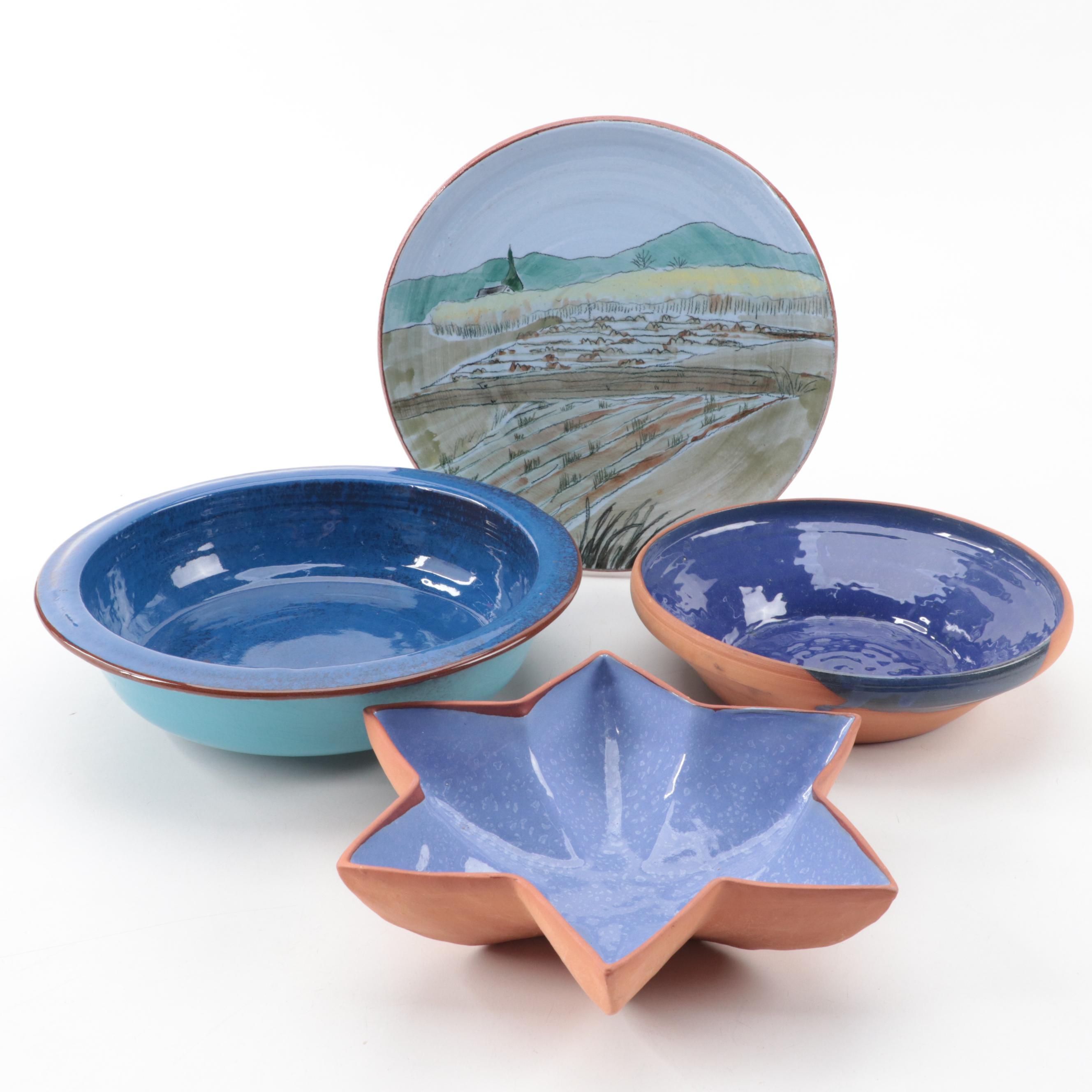 Glazed Terracotta Serving Bowls, 21st Century