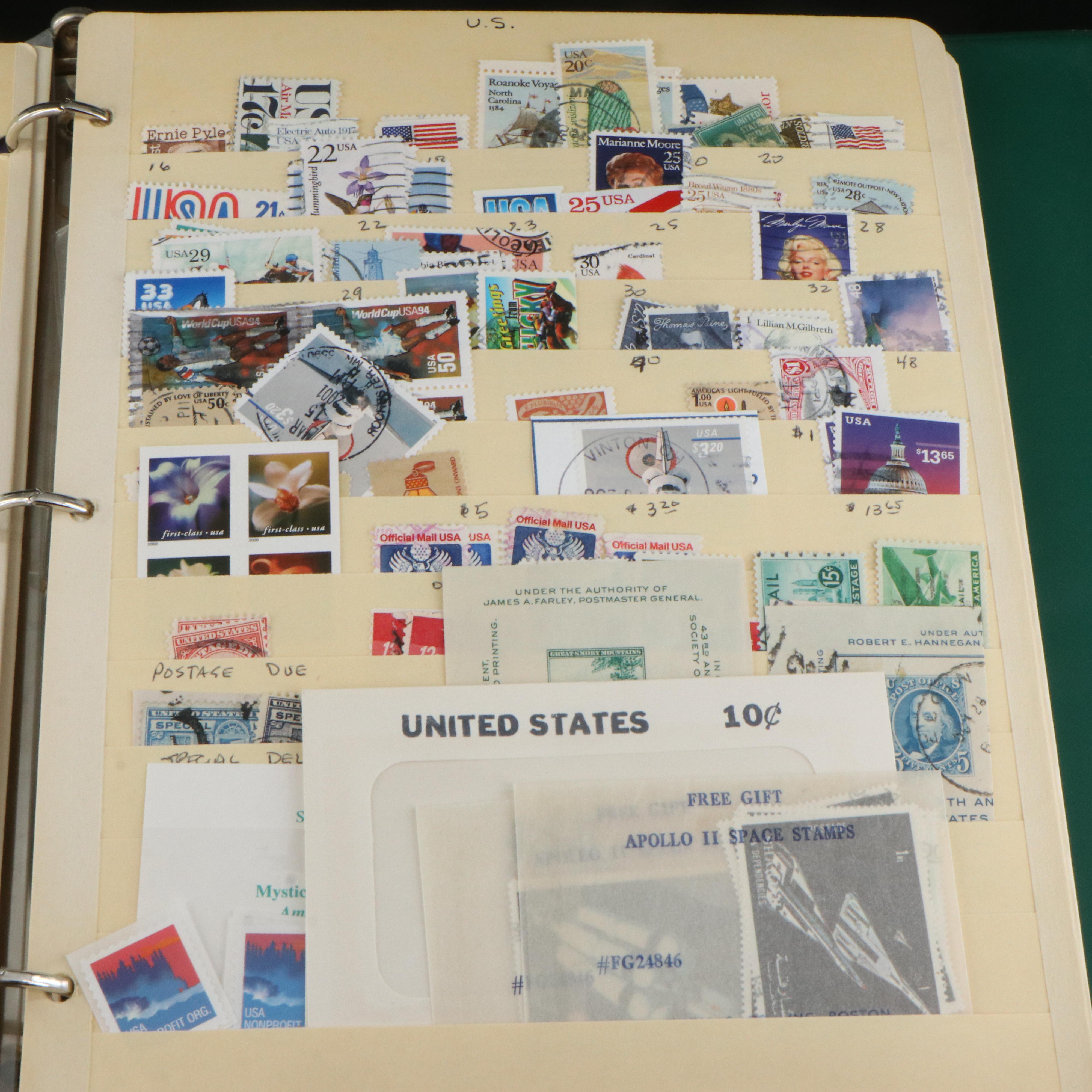 Two Albums of U.S. and Foreign Postage Stamps