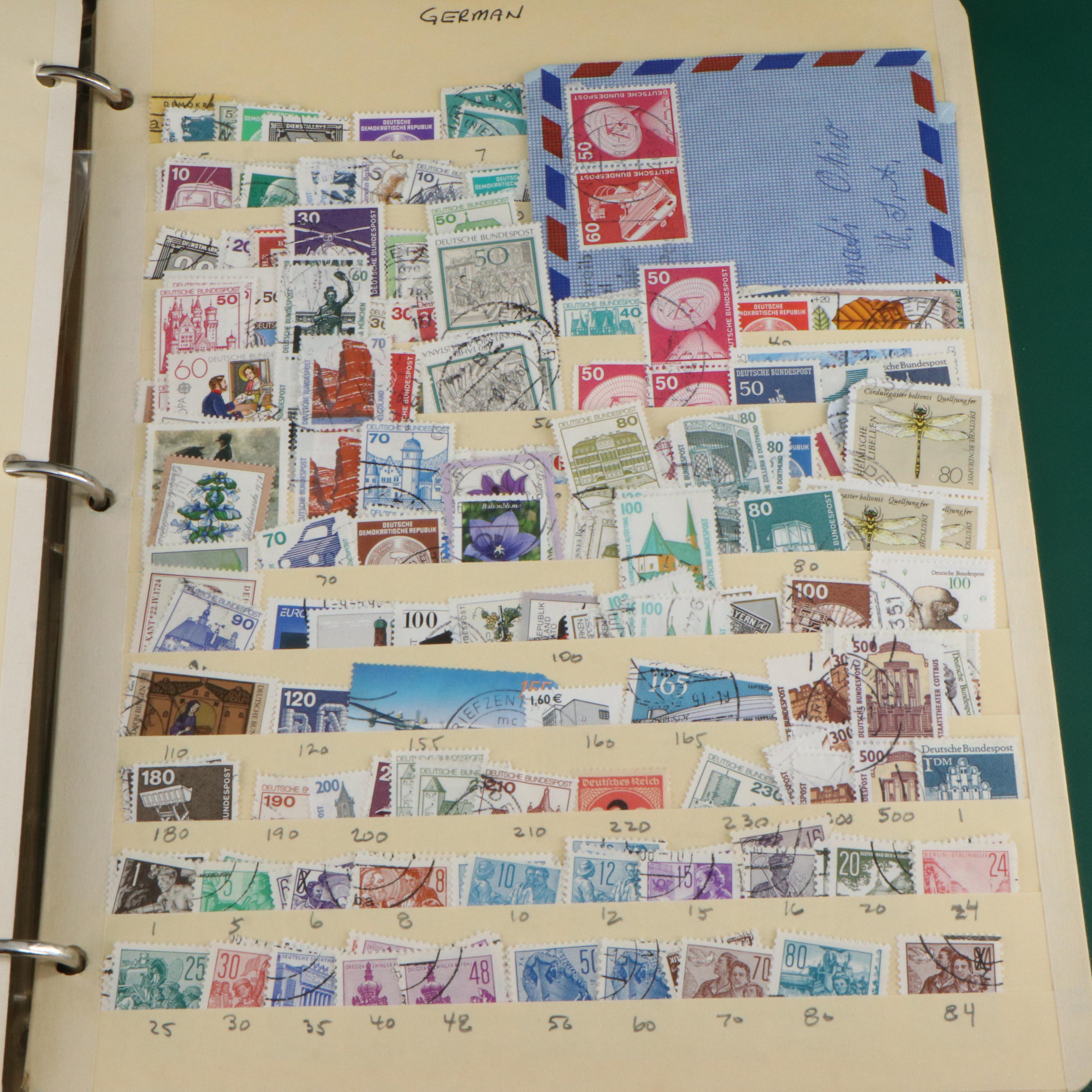 Two Albums of U.S. and Foreign Postage Stamps