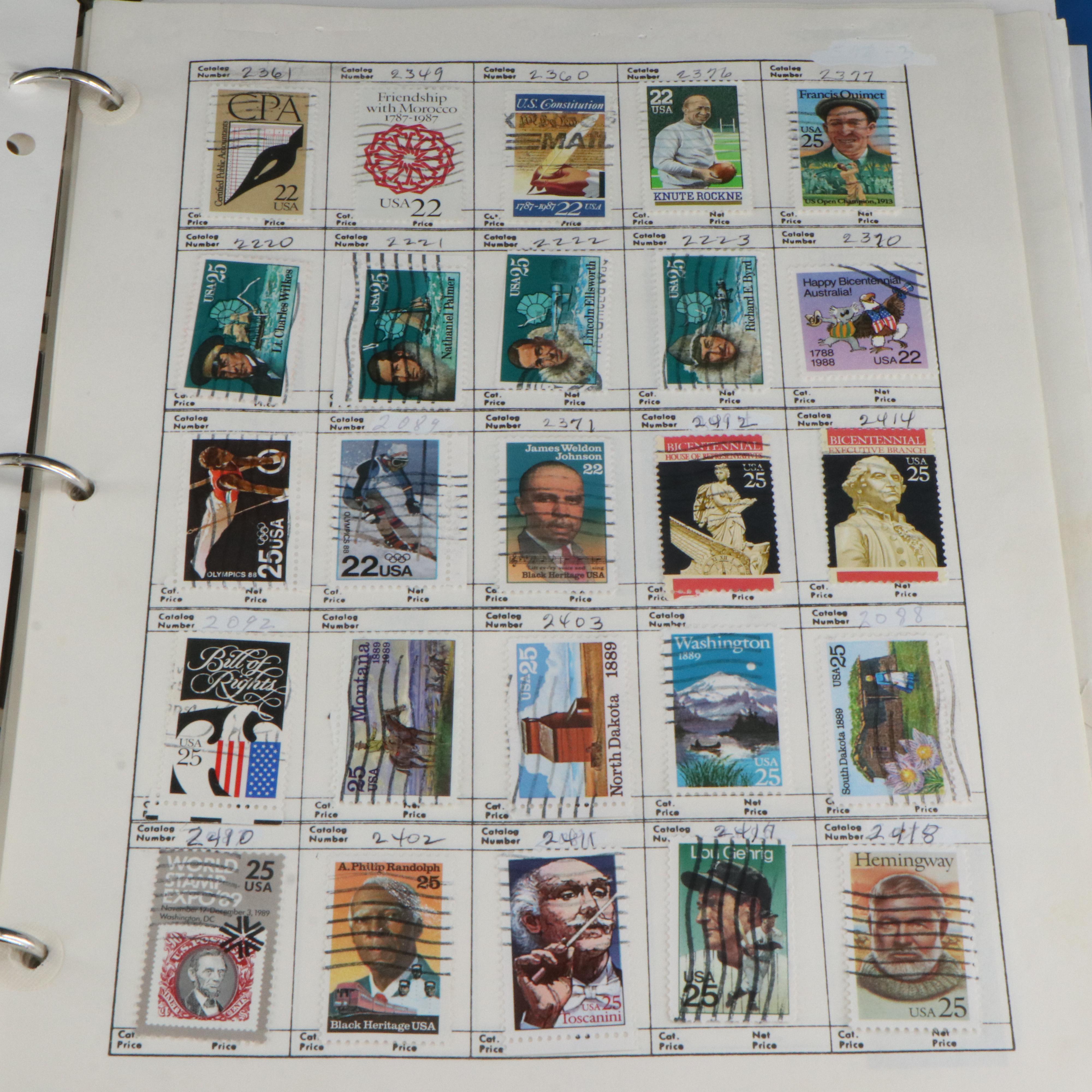 Two Albums of U.S. and Foreign Postage Stamps