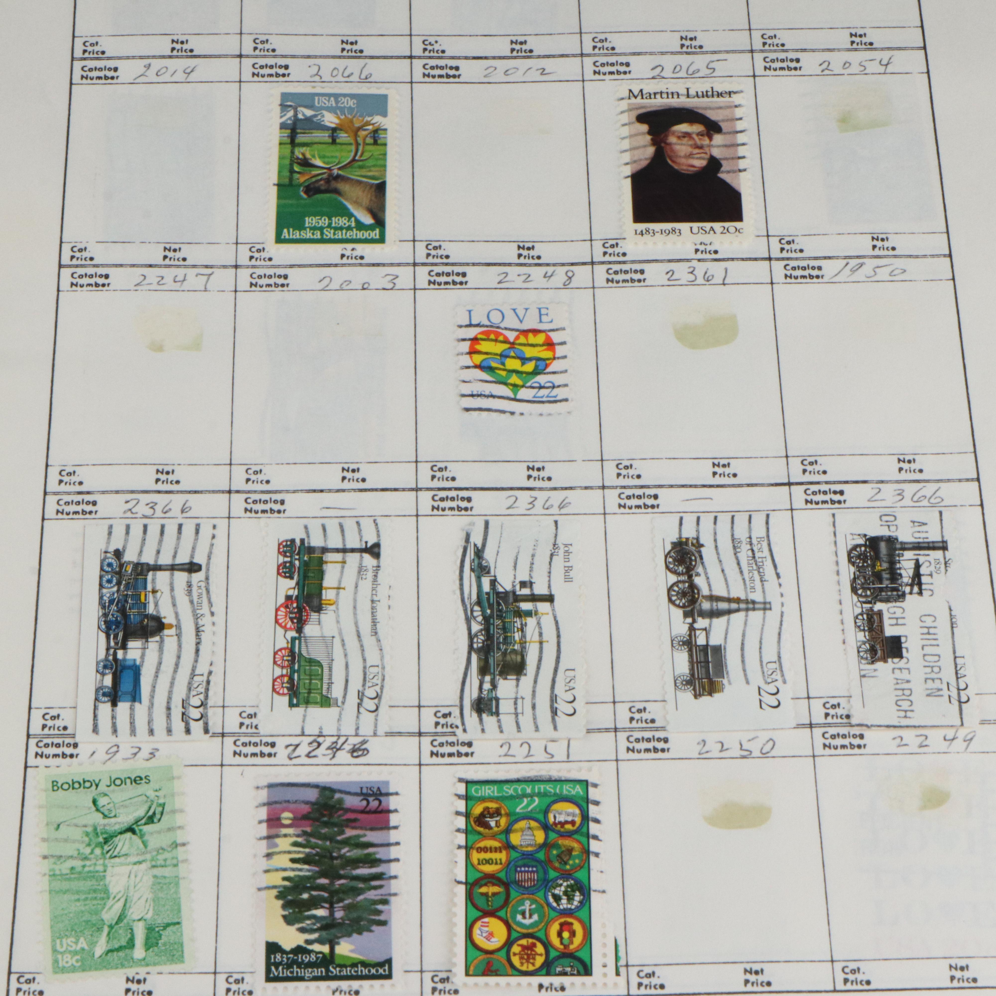 Two Albums of U.S. and Foreign Postage Stamps