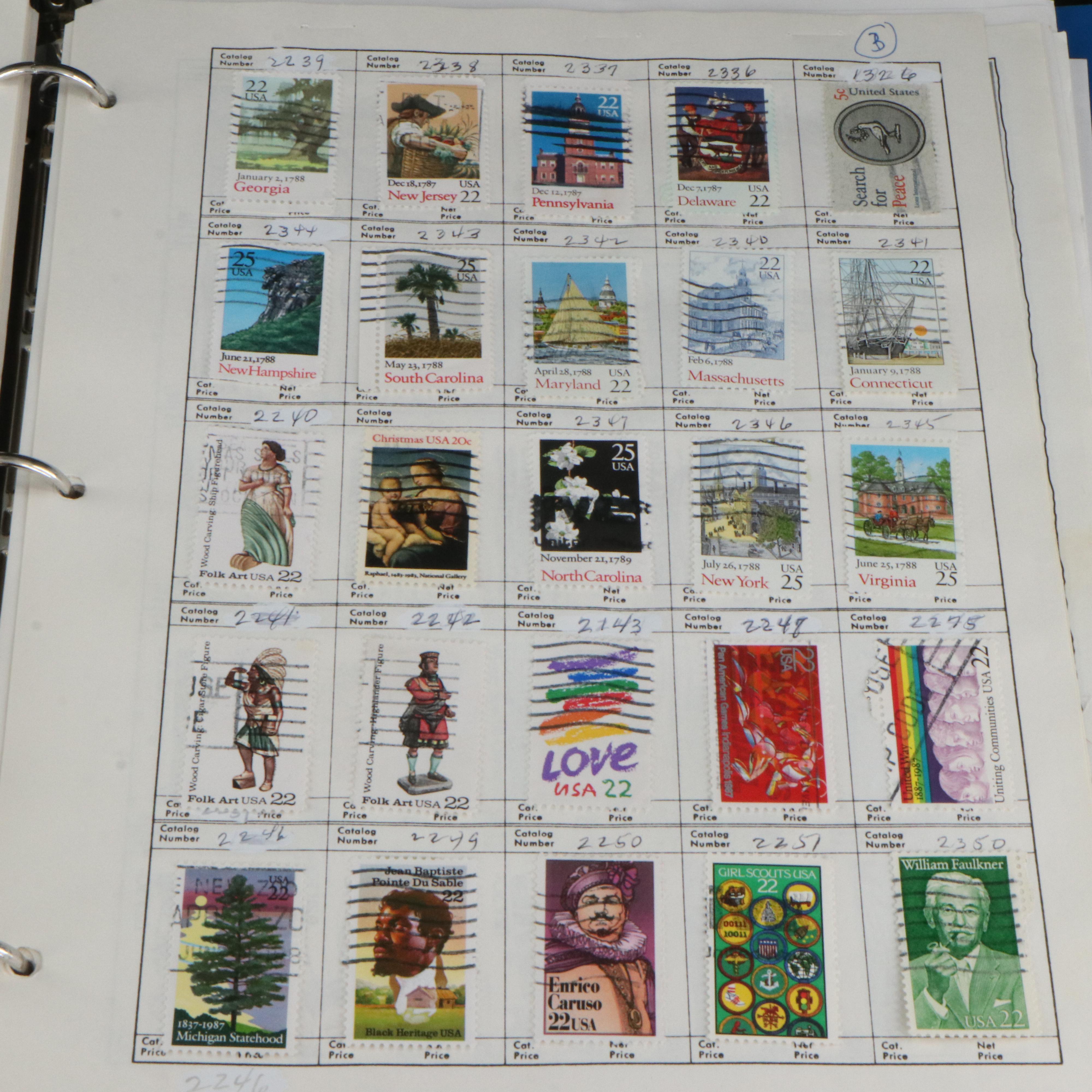 Two Albums of U.S. and Foreign Postage Stamps
