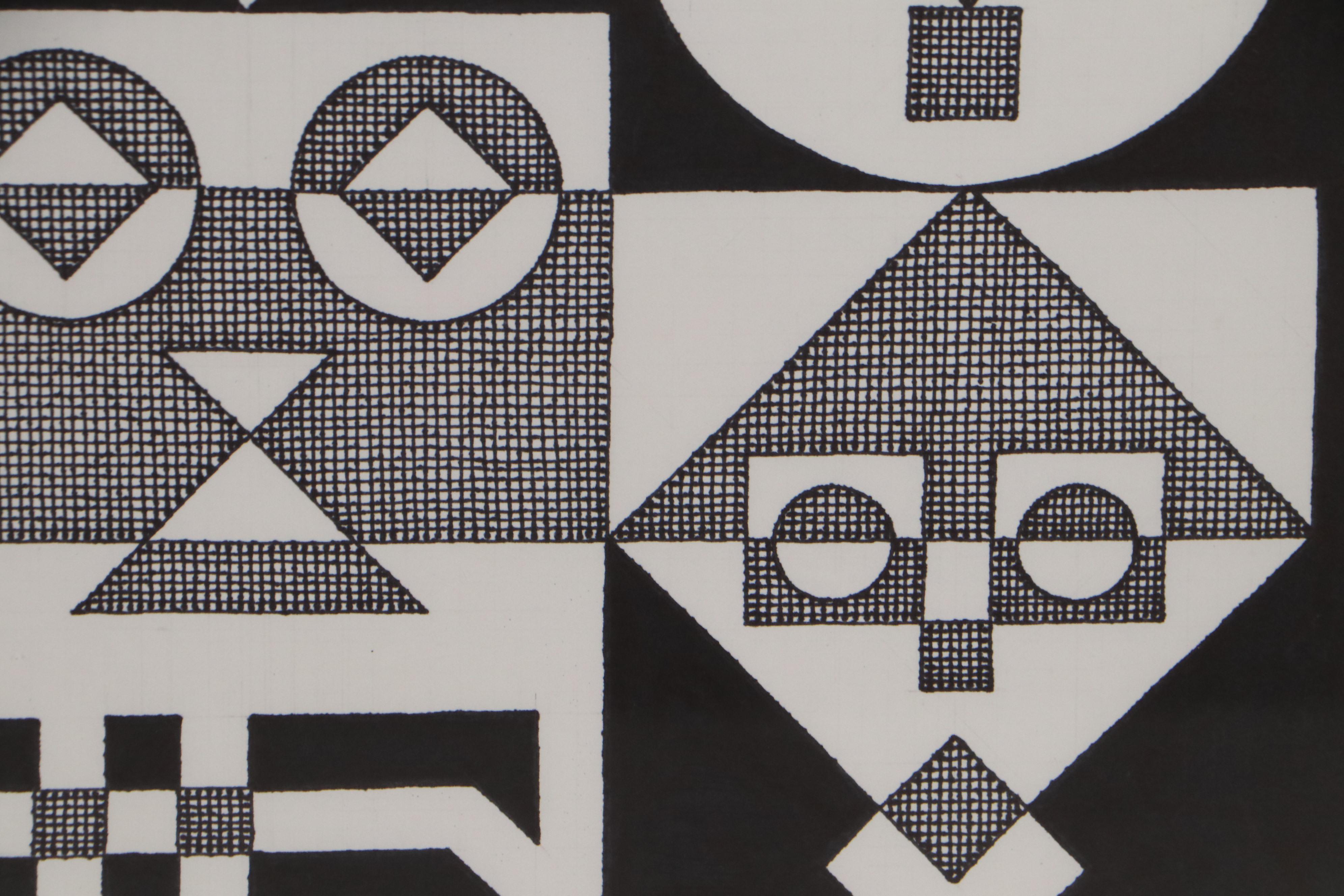 Jerry Kellems Abstract Ink Drawing, 2005