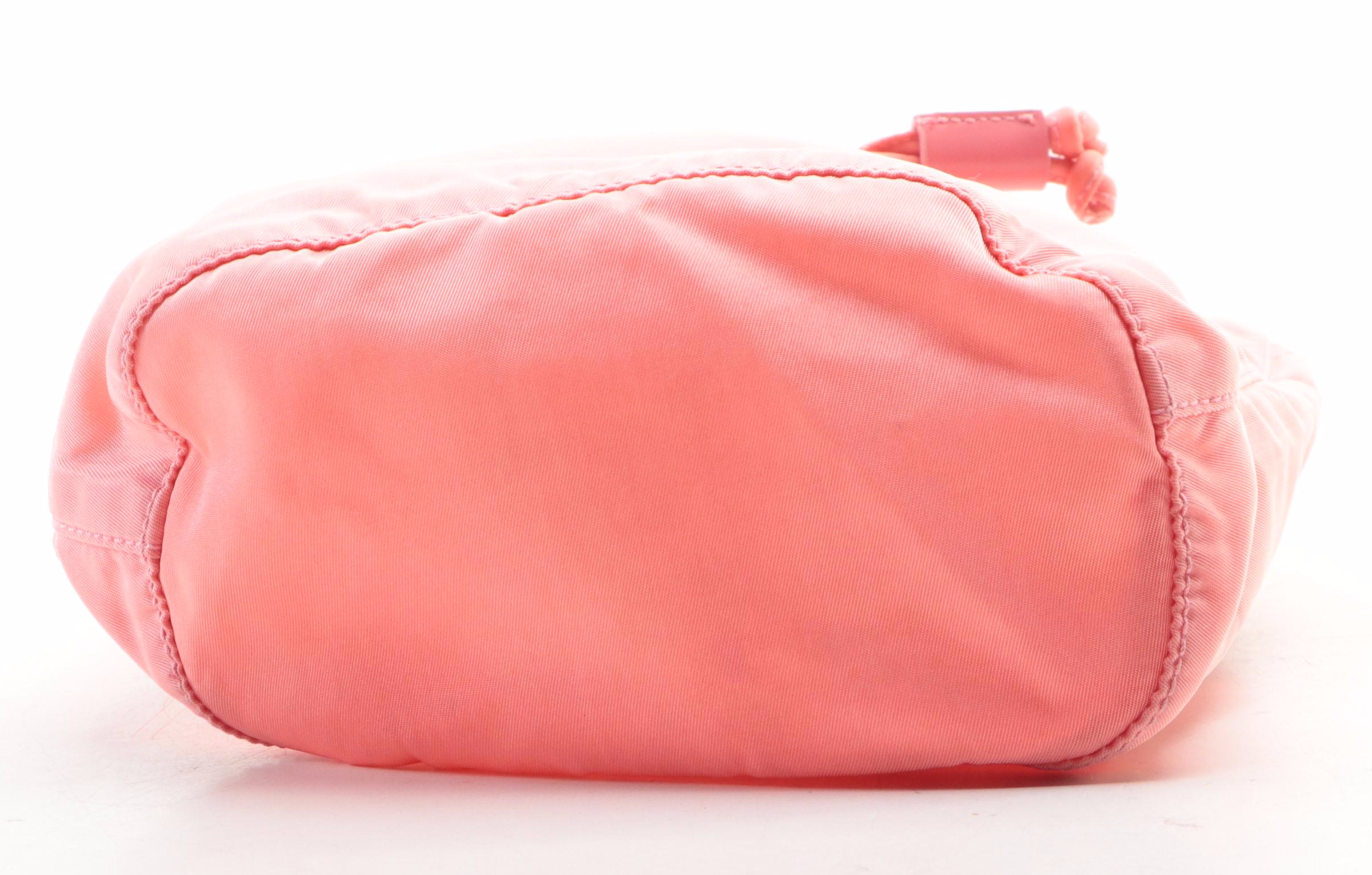 Prada Drawstring Pouch in Pink Nylon