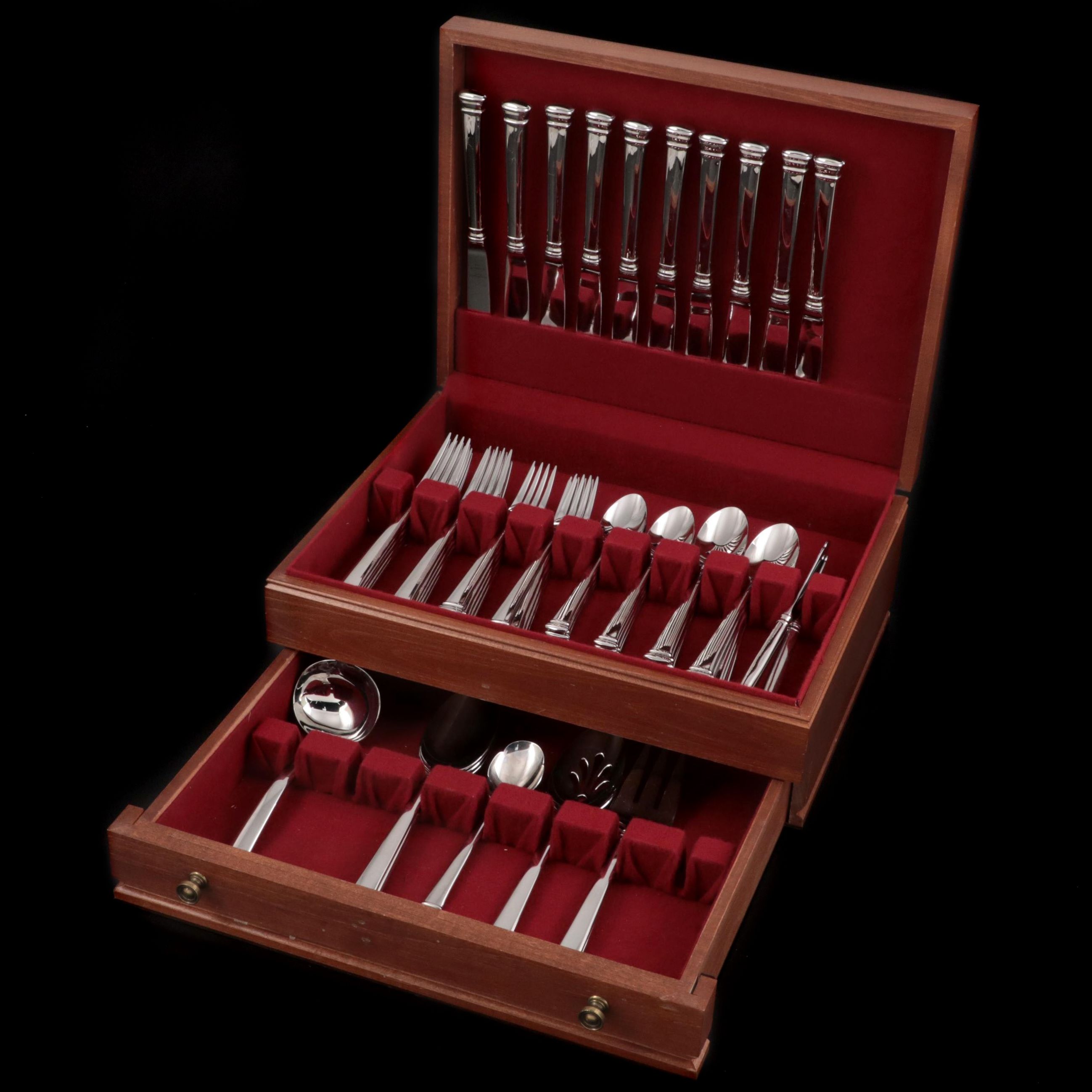 Lenox "Eternal" Stainless Steel Flatware Set with Storage Chest