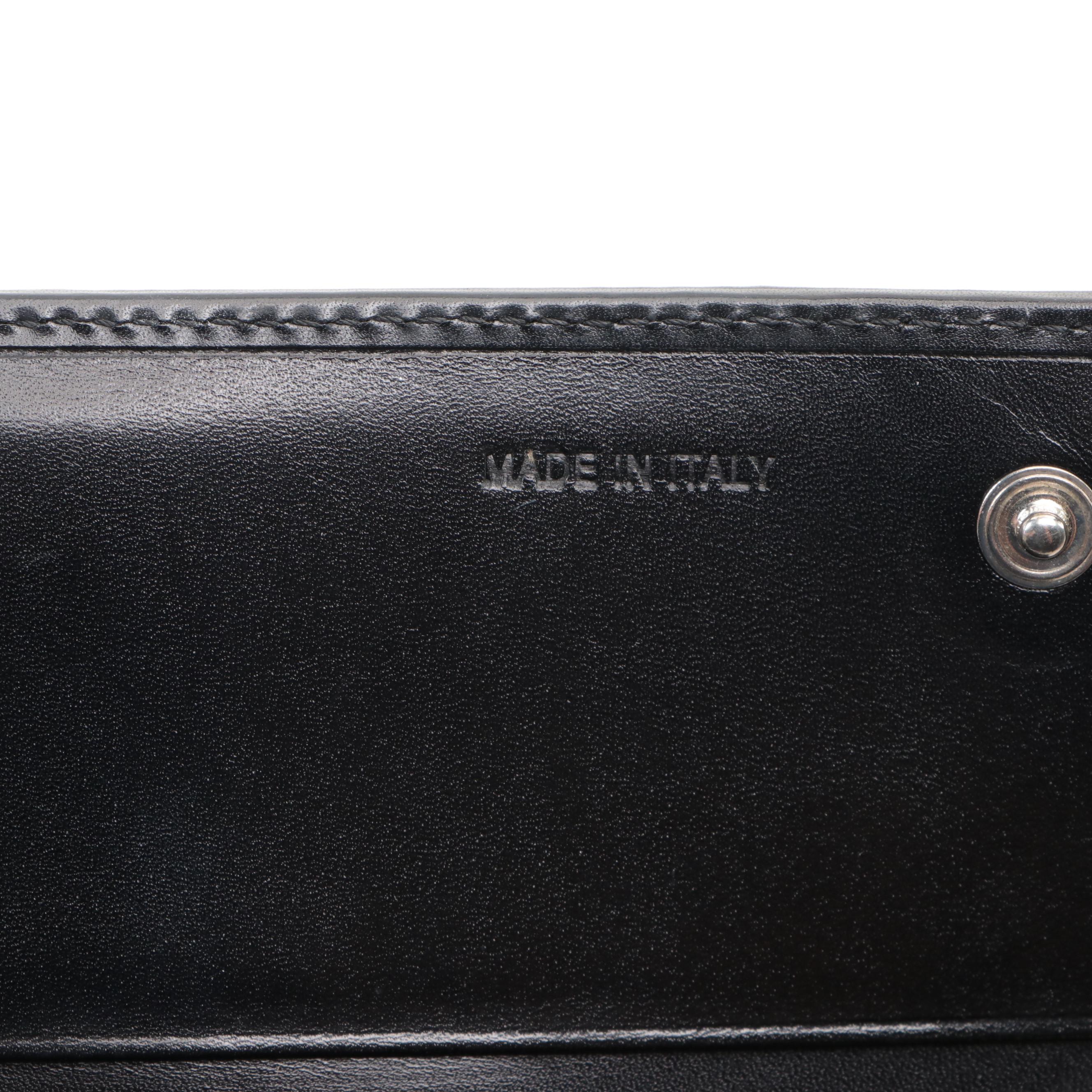 Prada Tessuto Nylon Wallet with Embellished Logo and Leather Trim