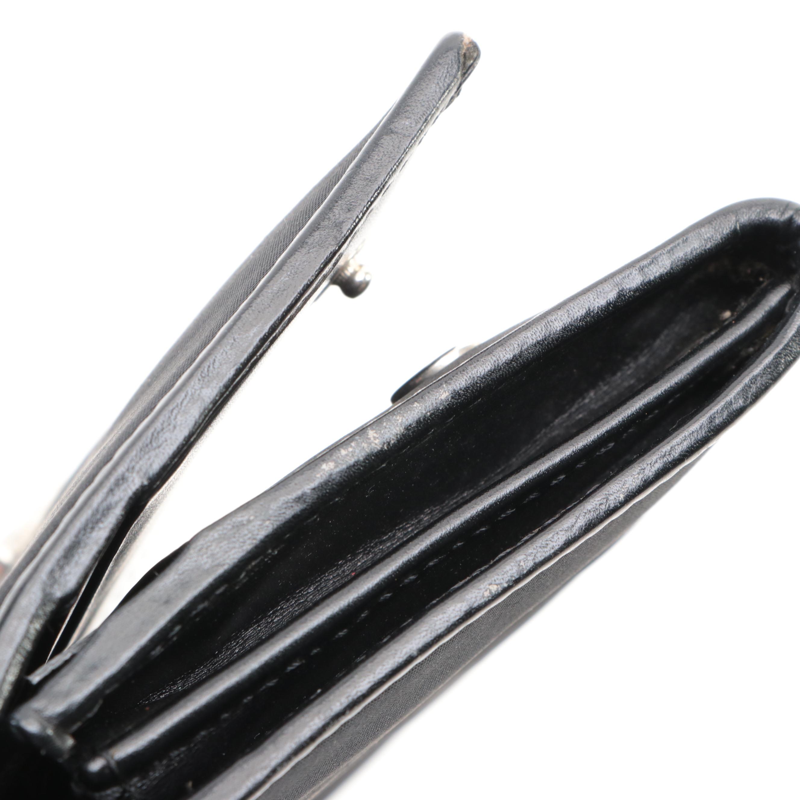 Prada Tessuto Nylon Wallet with Embellished Logo and Leather Trim