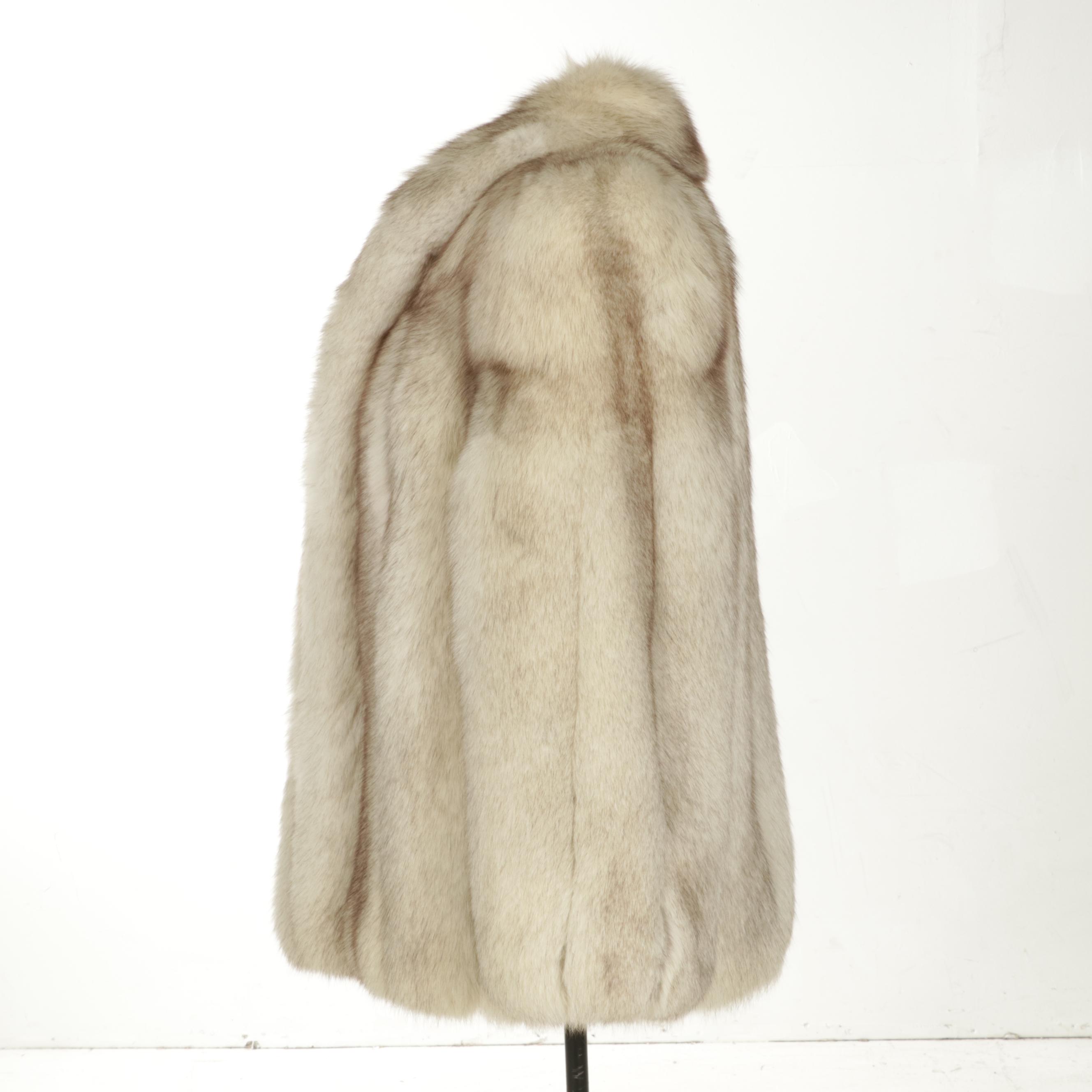 Full Pelt Finnish Blue Fox Fur Coat