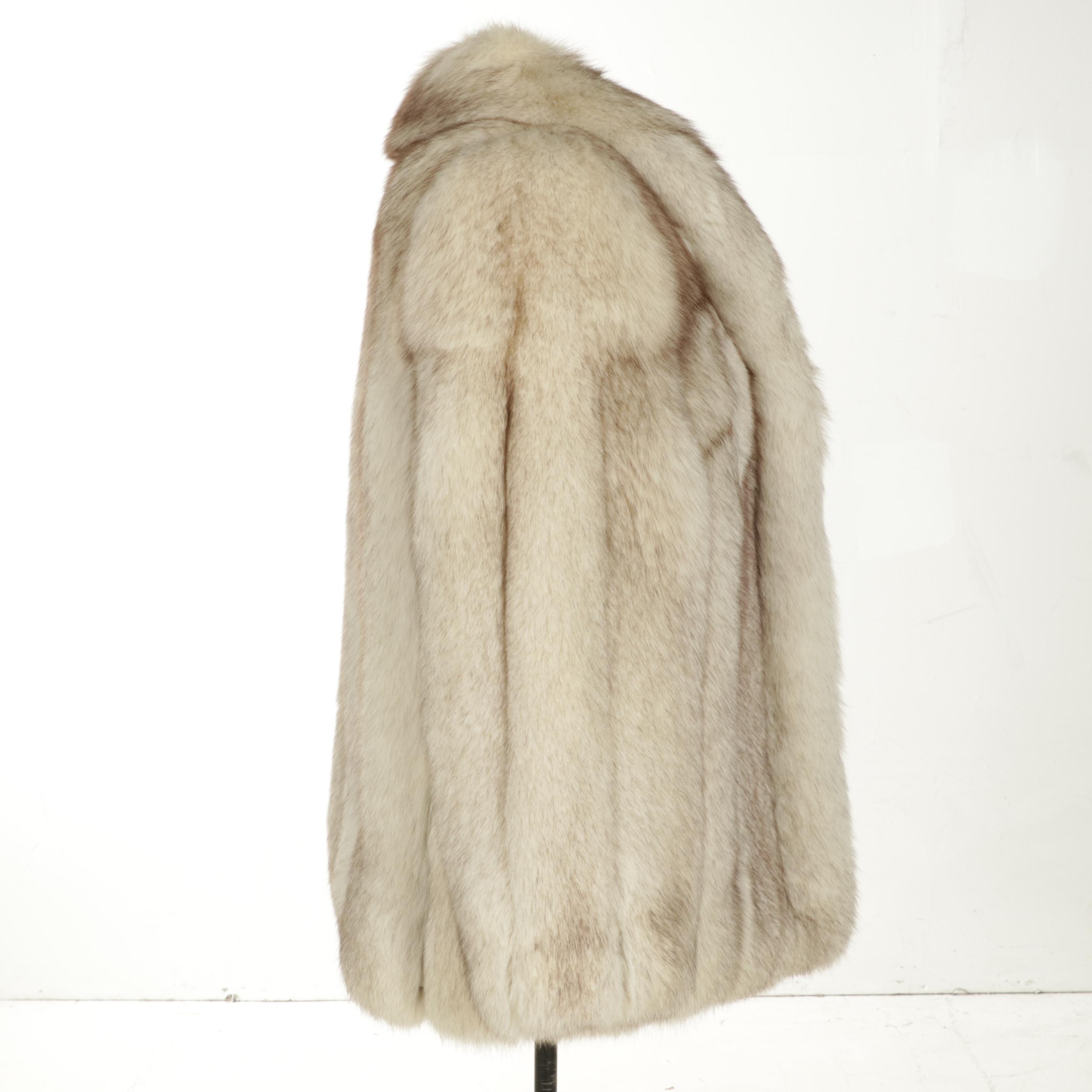 Full Pelt Finnish Blue Fox Fur Coat