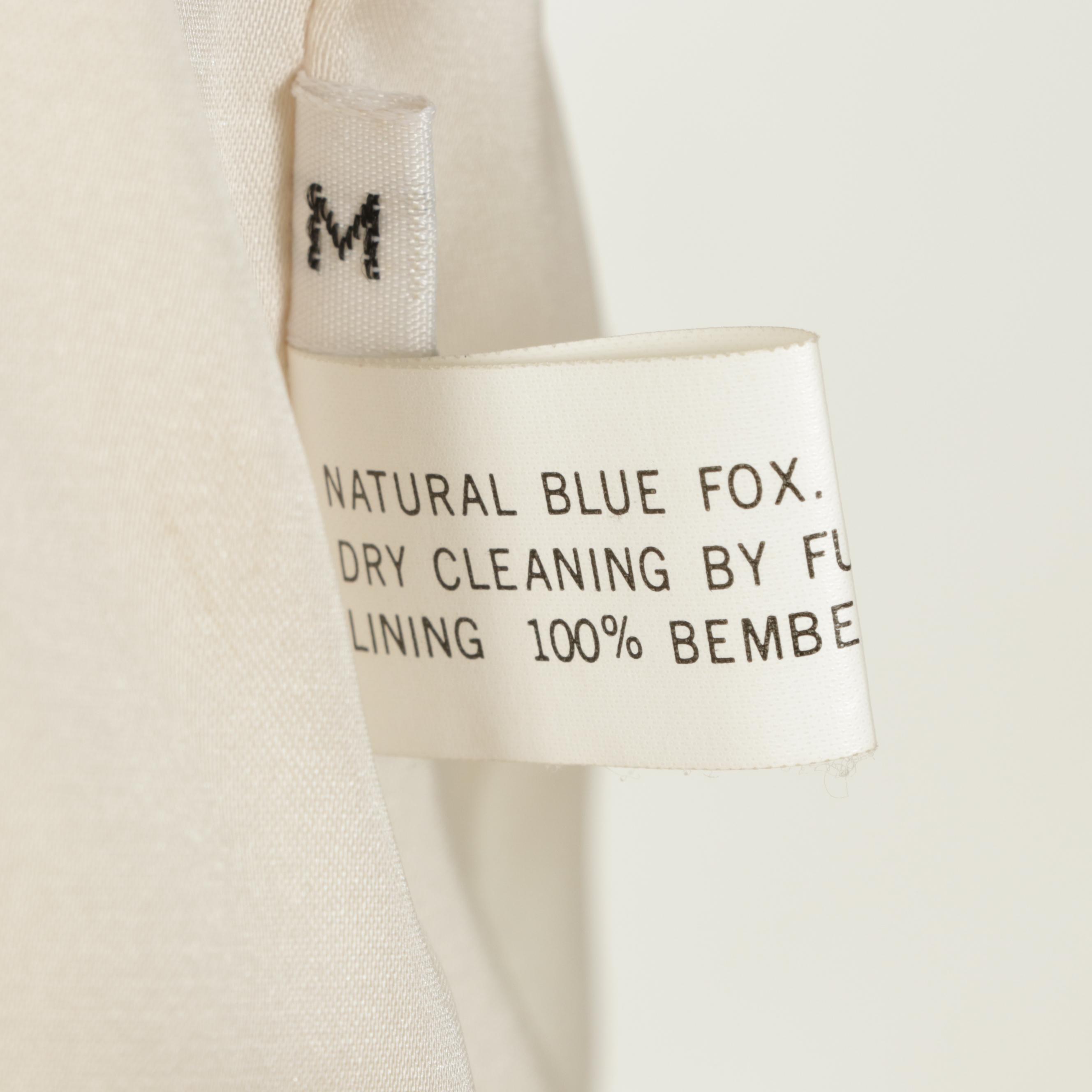 Full Pelt Finnish Blue Fox Fur Coat