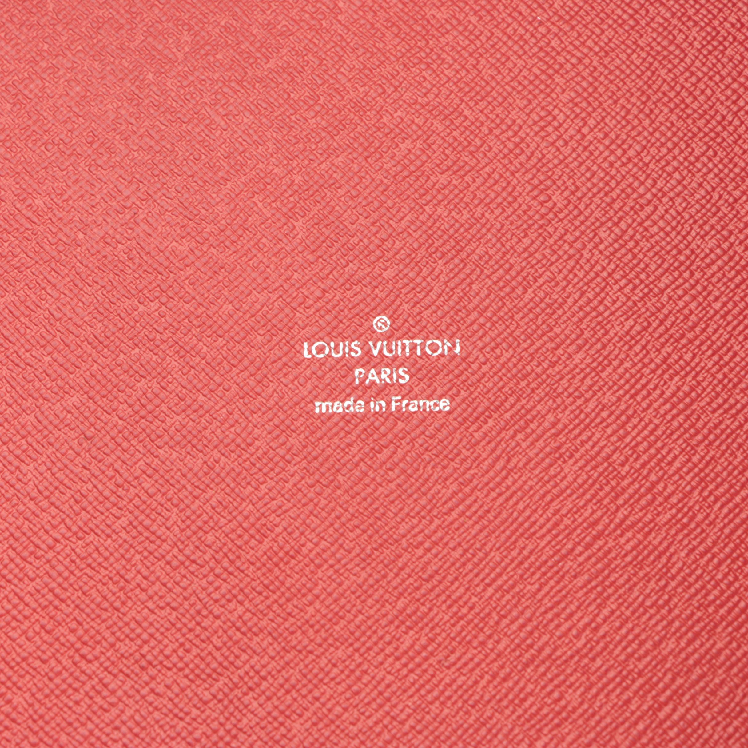 Louis Vuitton Small Valet Tray in Dark Blue Epi and Red Taïga Leather