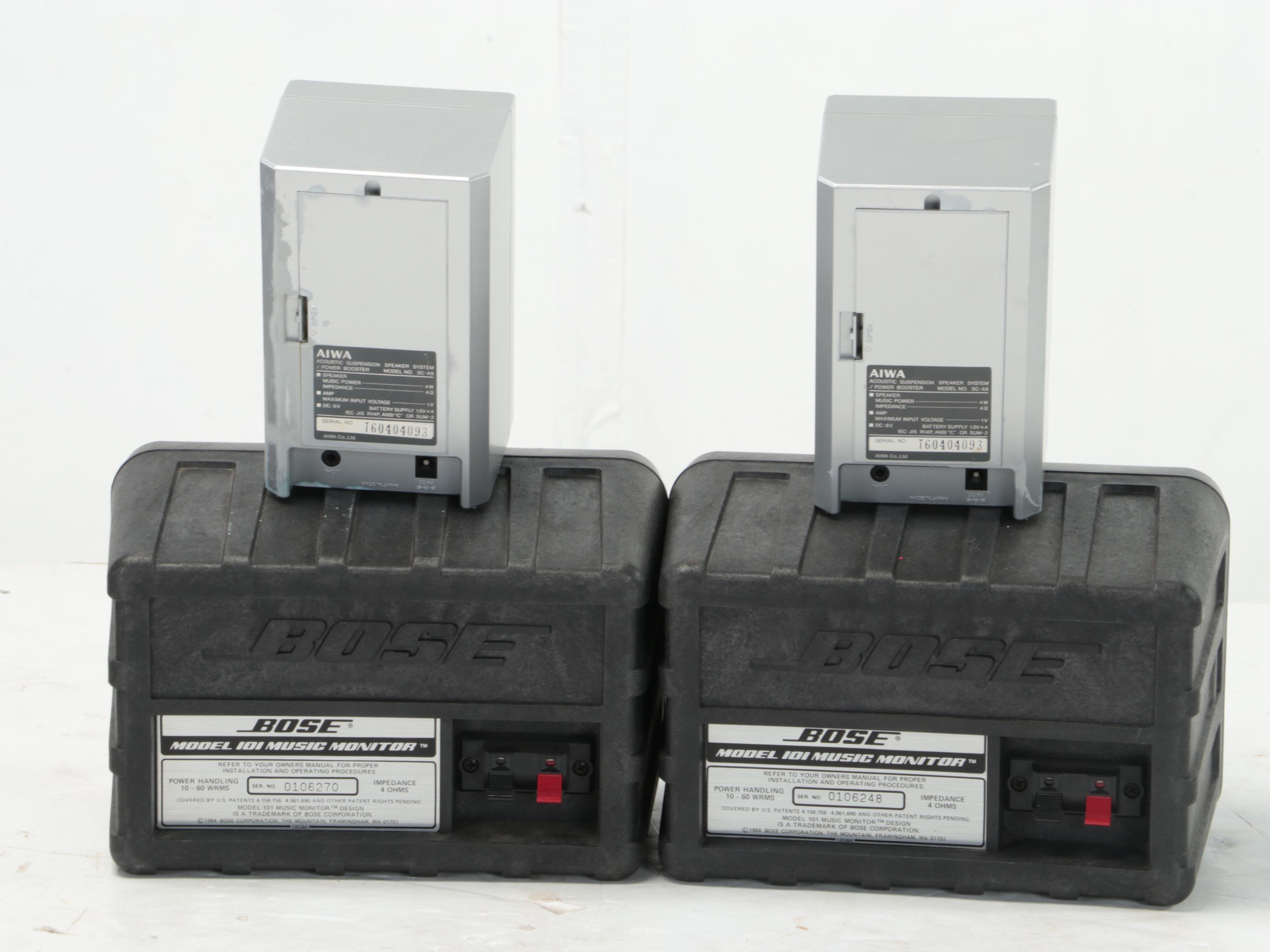 Sony AM/FM Stereo Receiver with JVC Cassette Deck, Bose Speakers and More