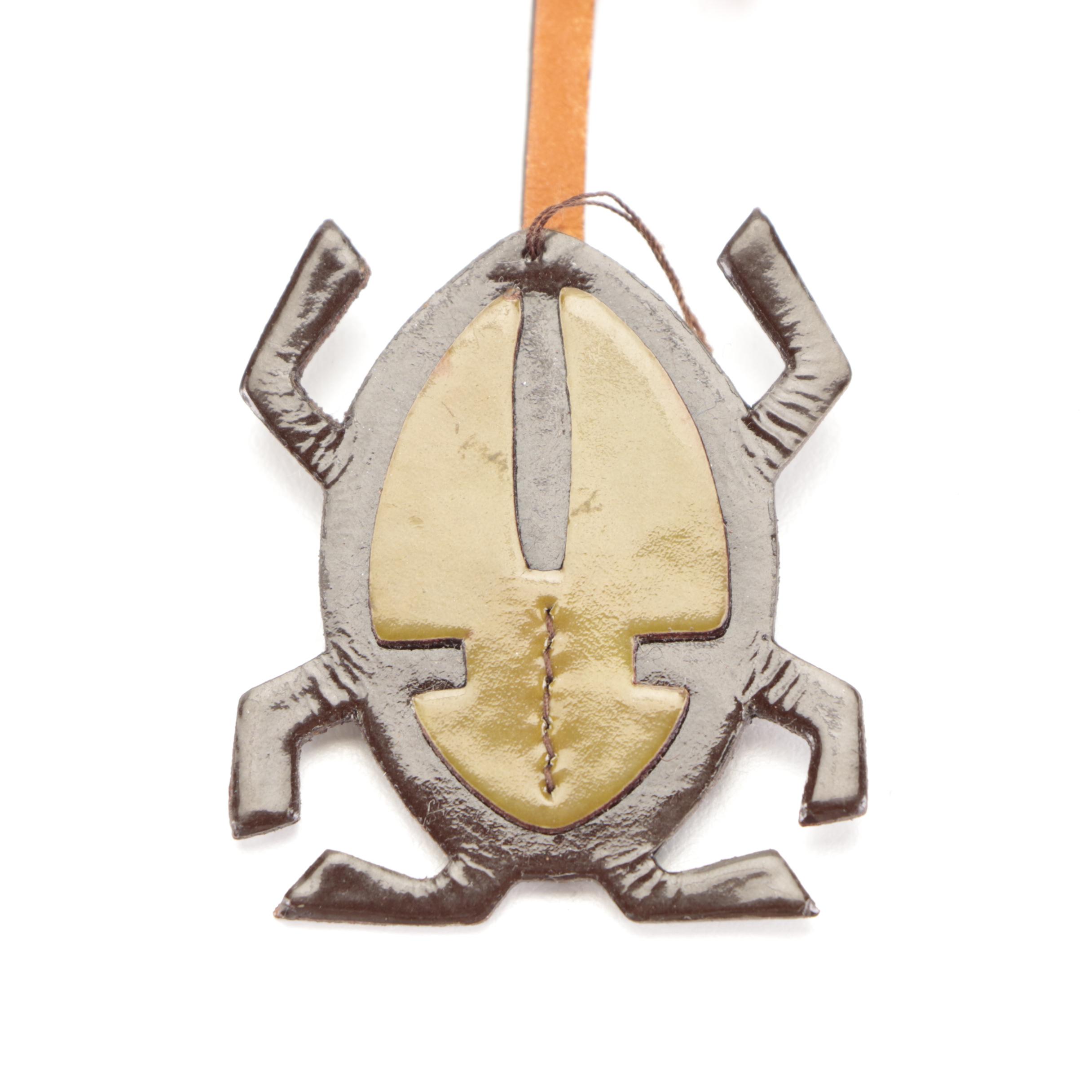 Prada Lanyard Necklace in Multicolor Leather with Box