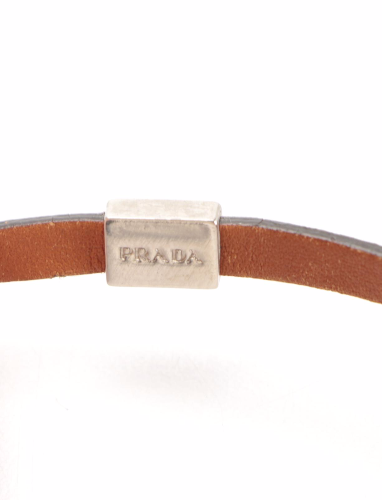 Prada Lanyard Necklace in Multicolor Leather with Box