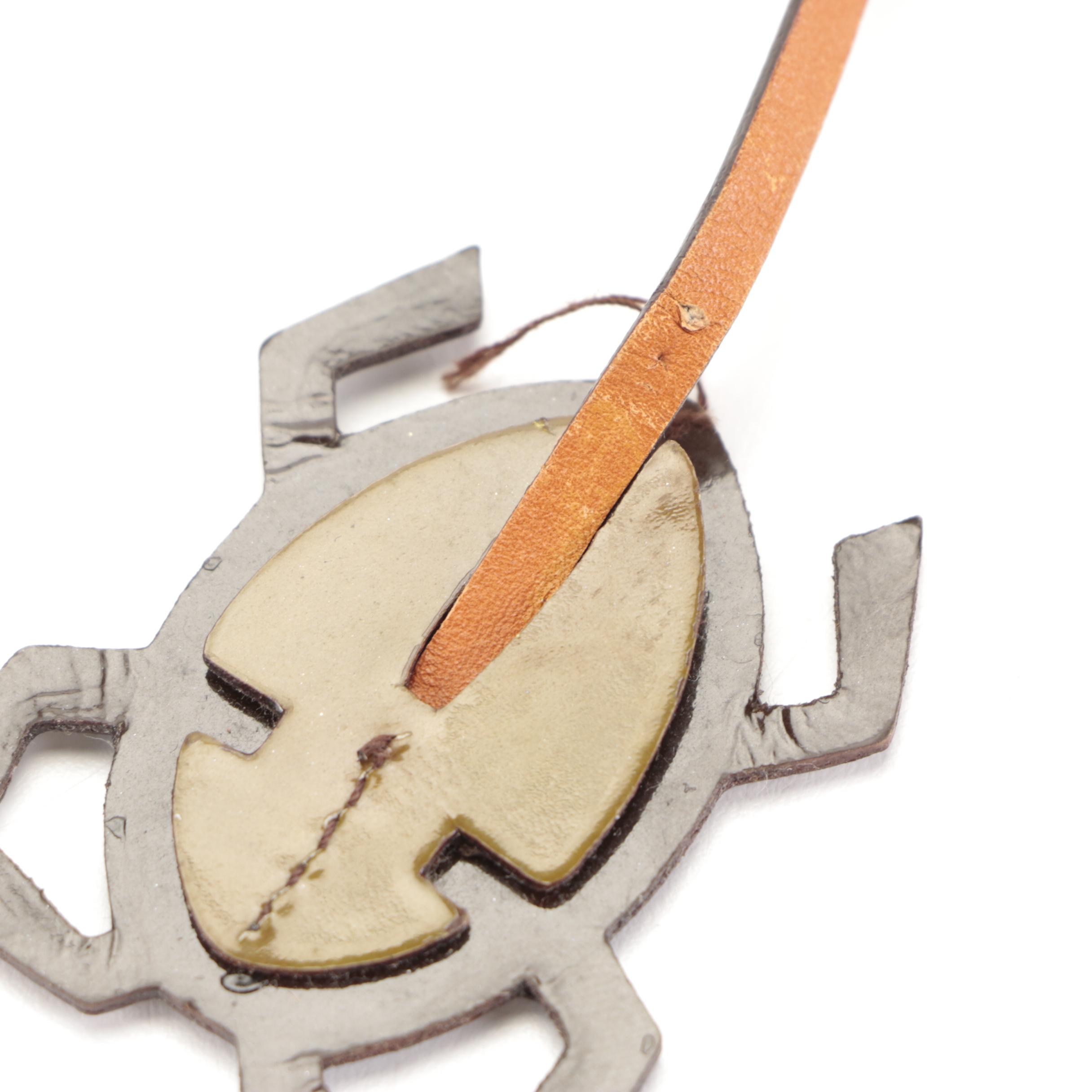 Prada Lanyard Necklace in Multicolor Leather with Box