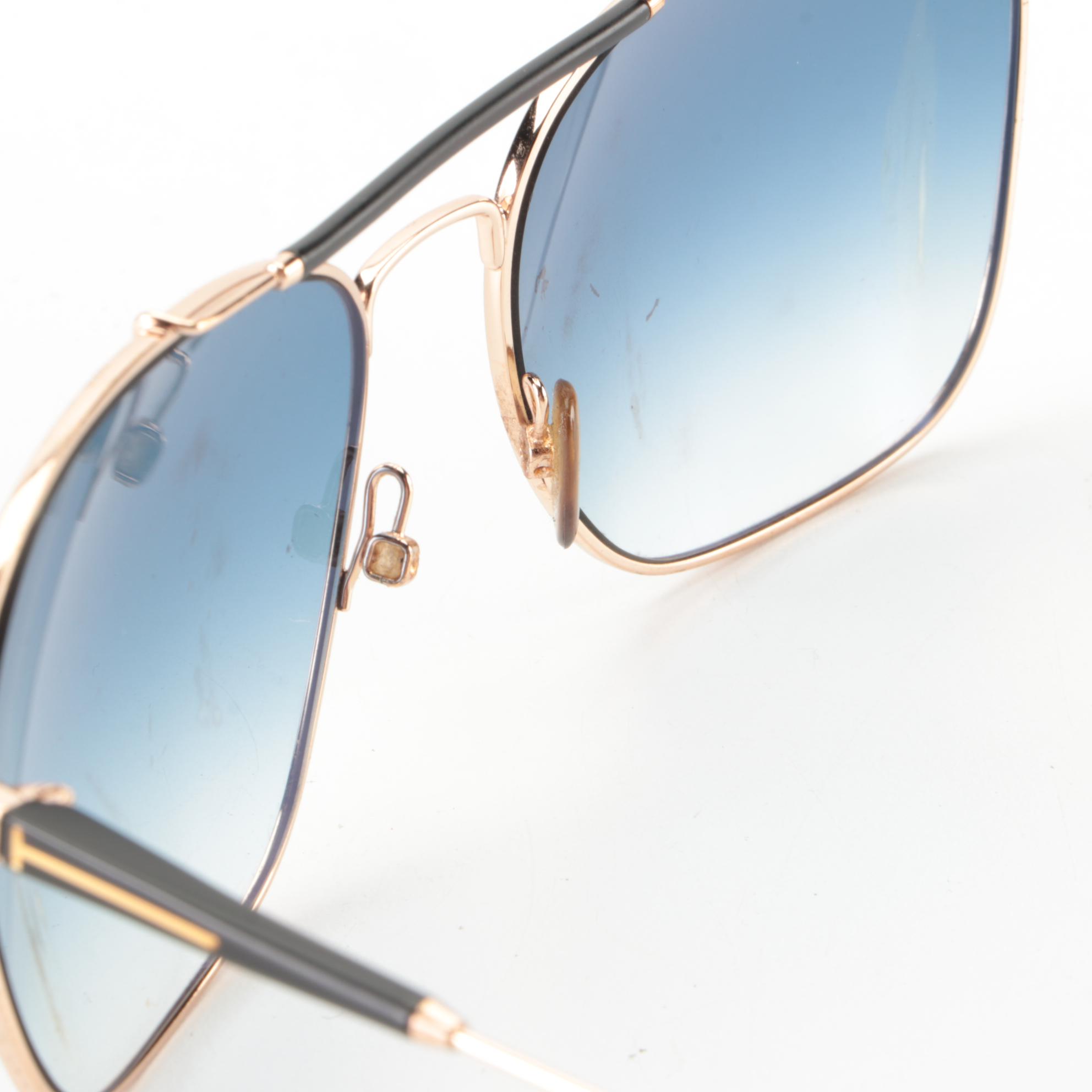 Tom Ford Edward Aviators with Case and Box