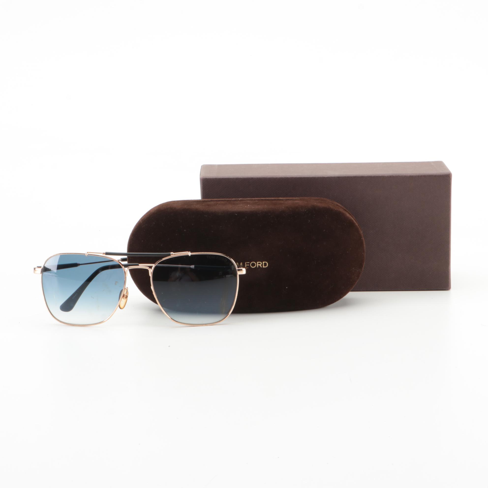 Tom Ford Edward Aviators with Case and Box