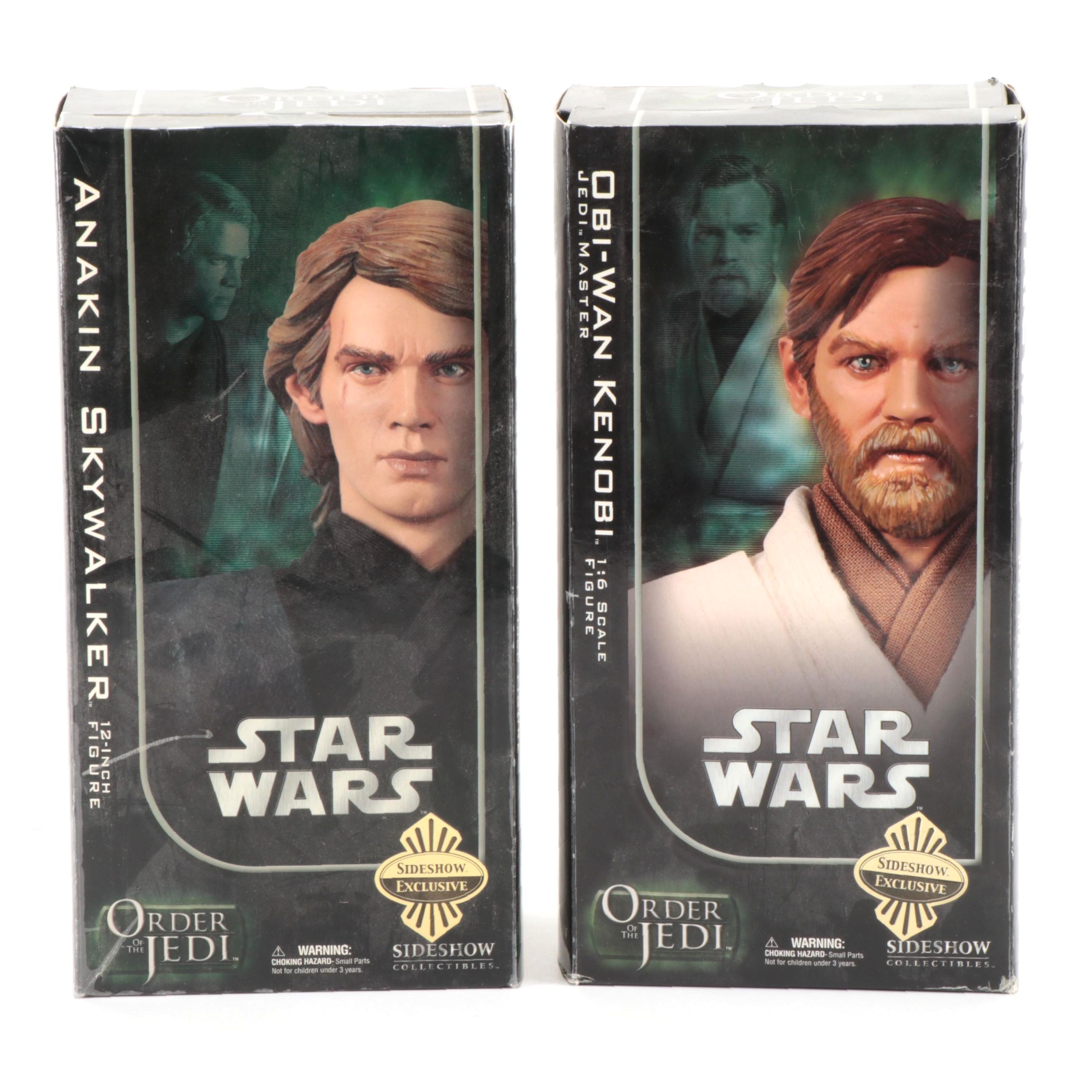 Sideshow Star Wars Anakin Skywalker and Obi-Wan Kenobi Scale Model Figures