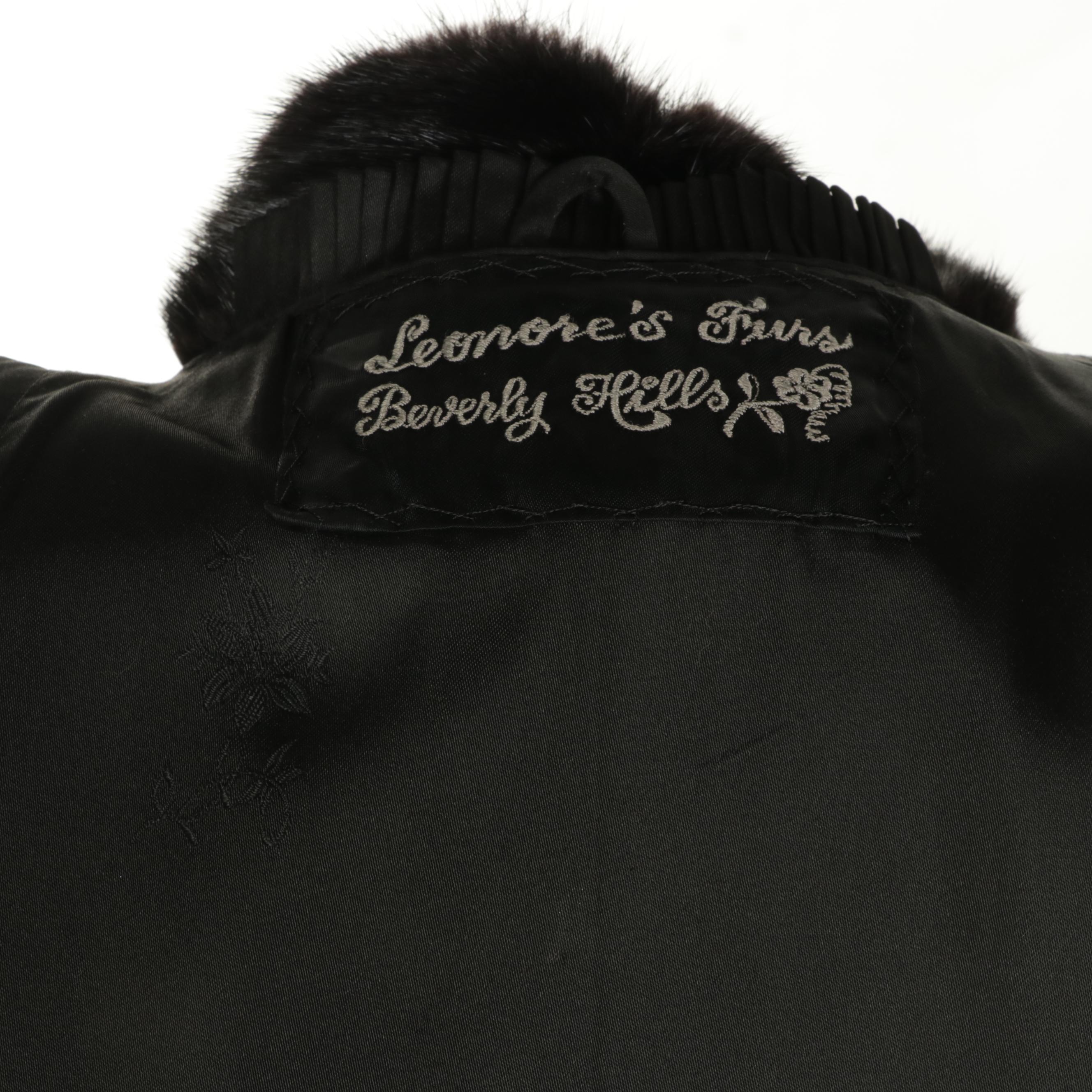 Black Mink Fur Coat from Leonore's Furs Beverly Hills
