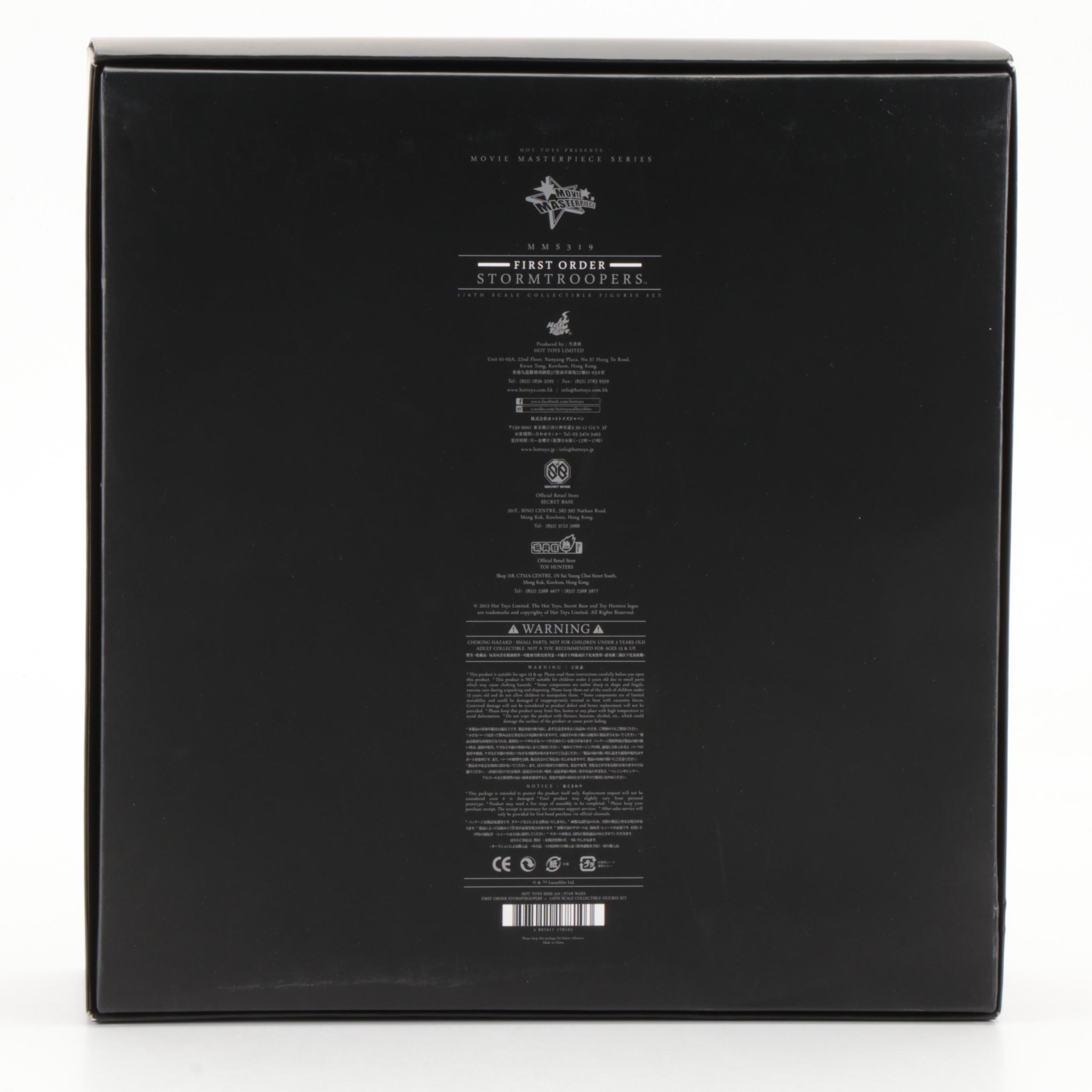 Hot Toys Star Wars First Order Stormtroopers Sixth Scale Model Figures Set