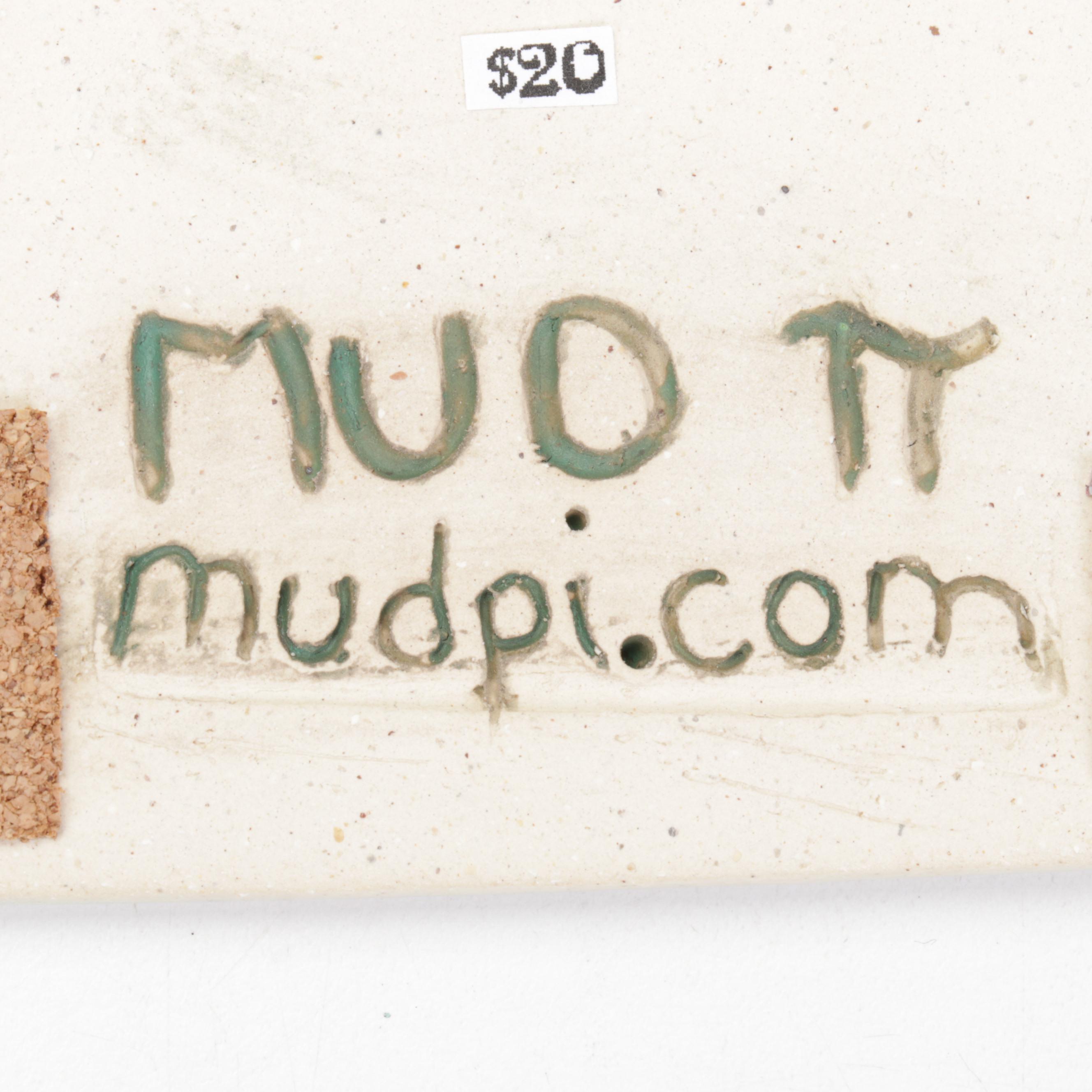 Cat and Botanical Themed Glazed Earthenware Tiles Including Mudpi and Kate Lally