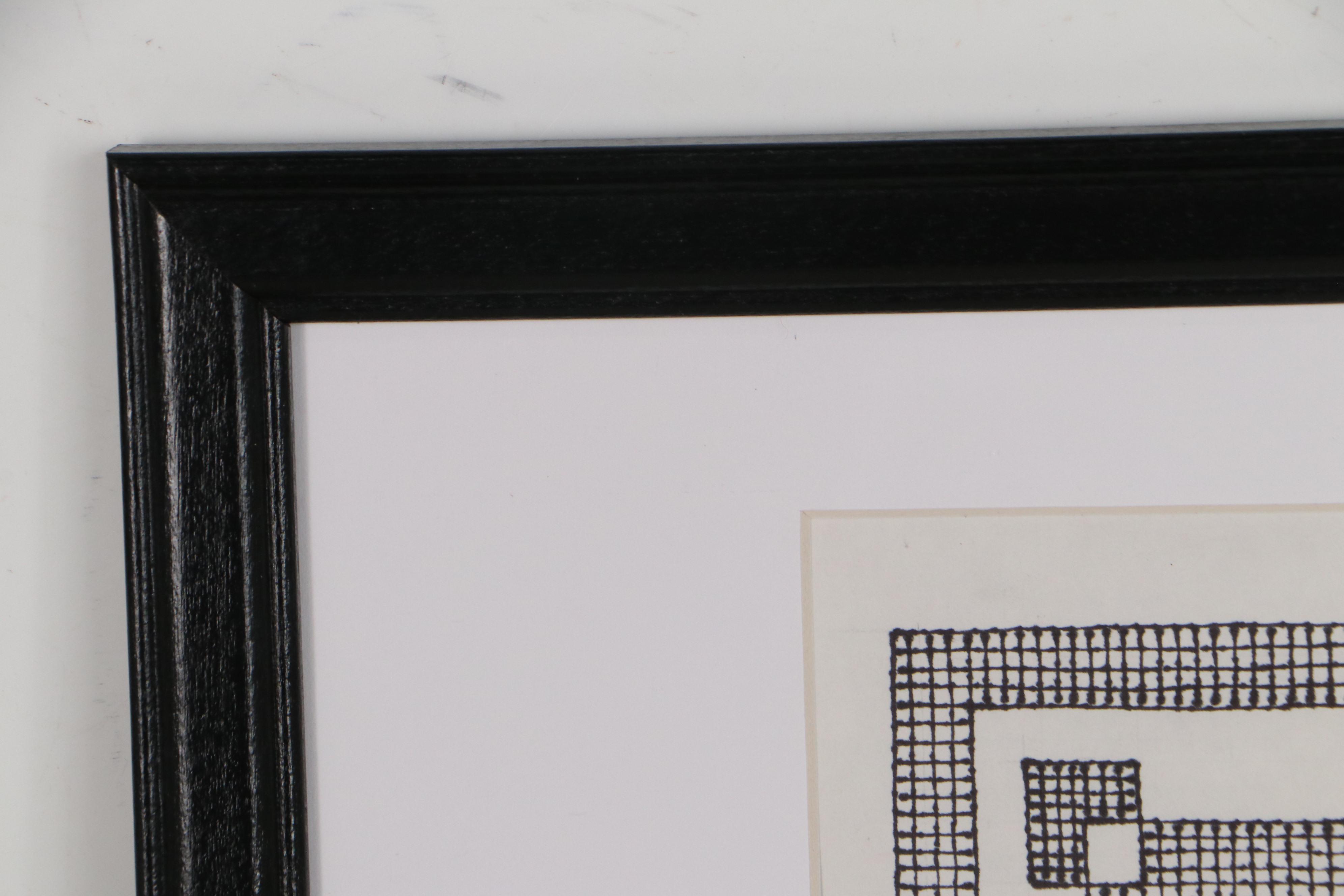 Jerry Kellems Abstract Ink Drawing, 2003