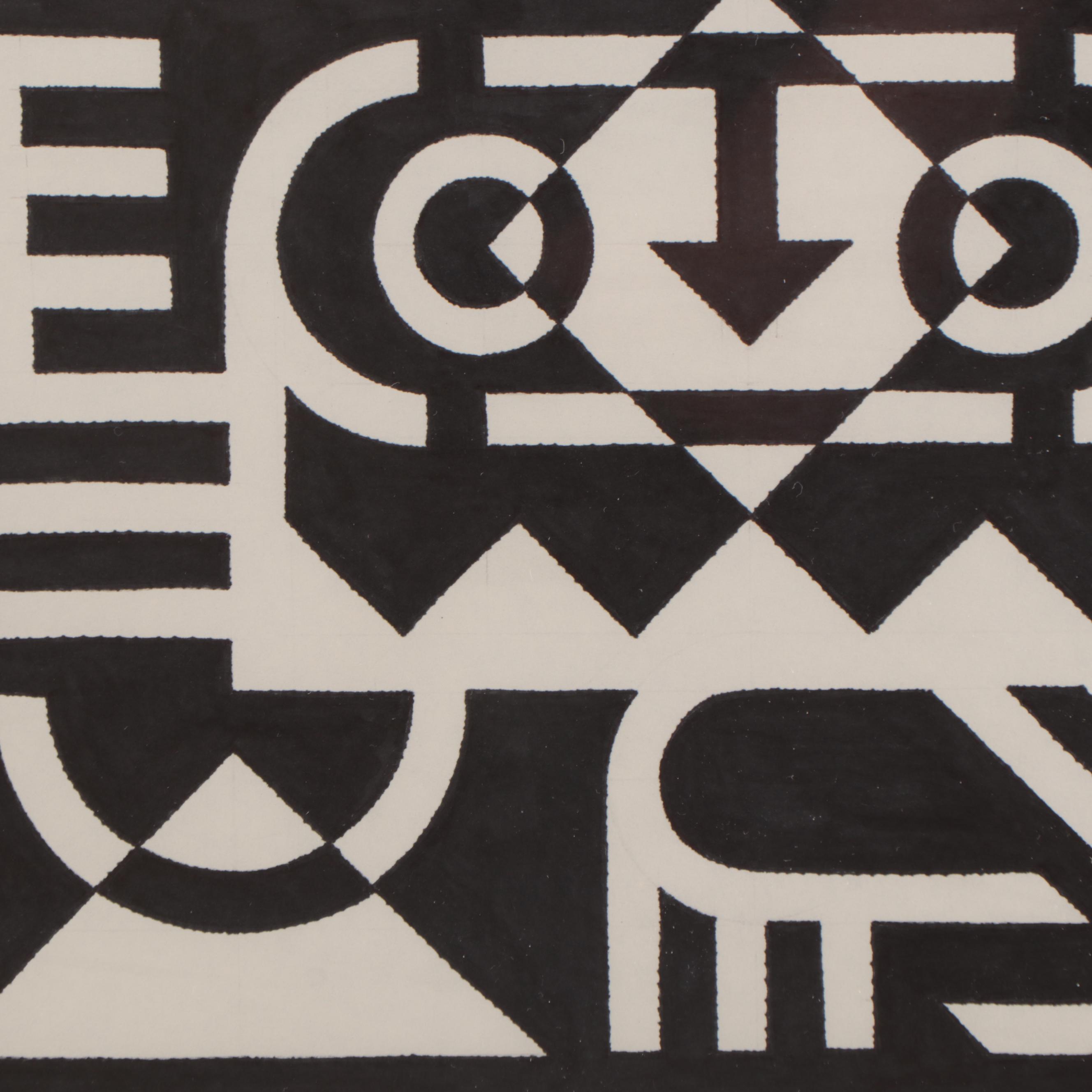 Jerry Kellems Abstract Ink Drawing, 2003