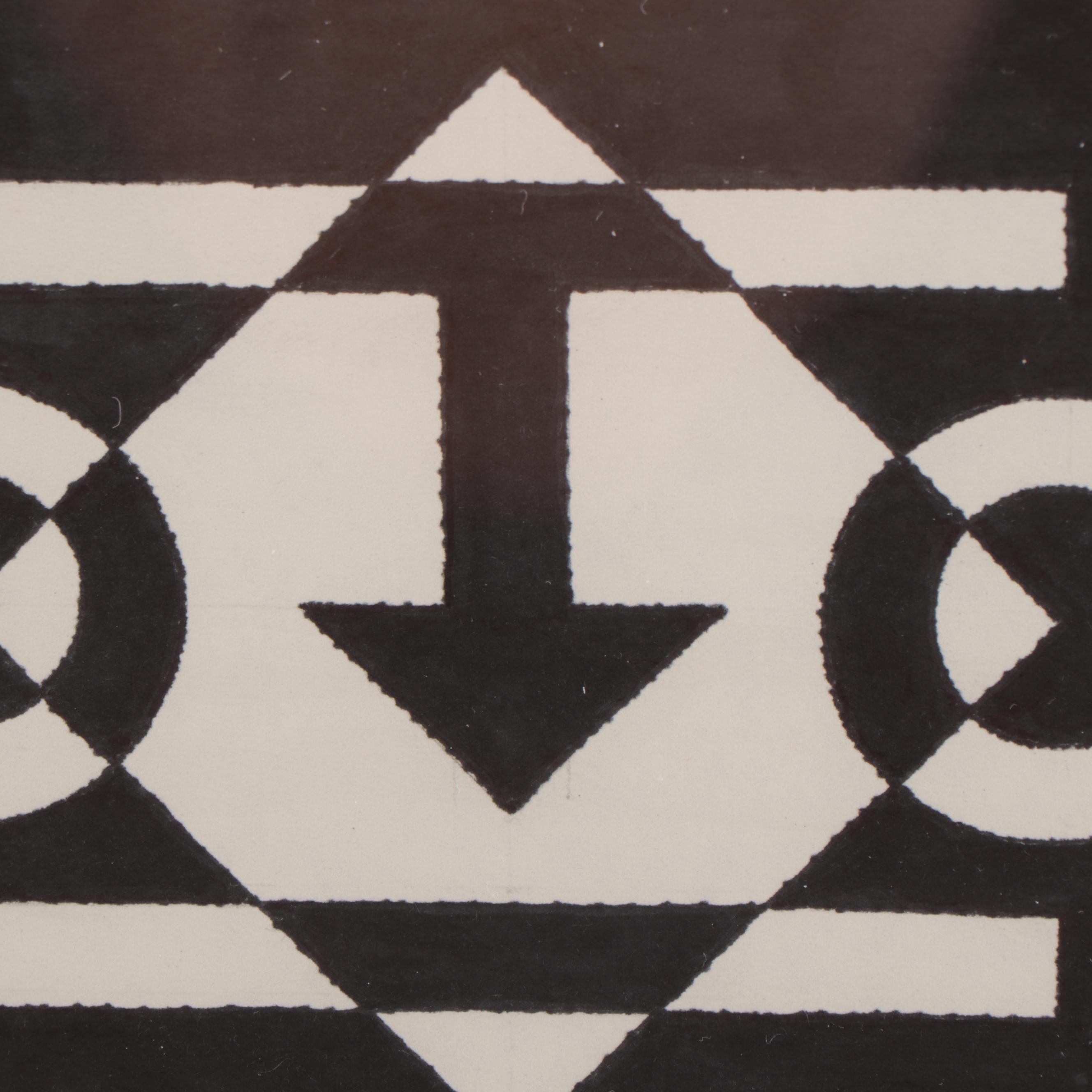 Jerry Kellems Abstract Ink Drawing, 2003