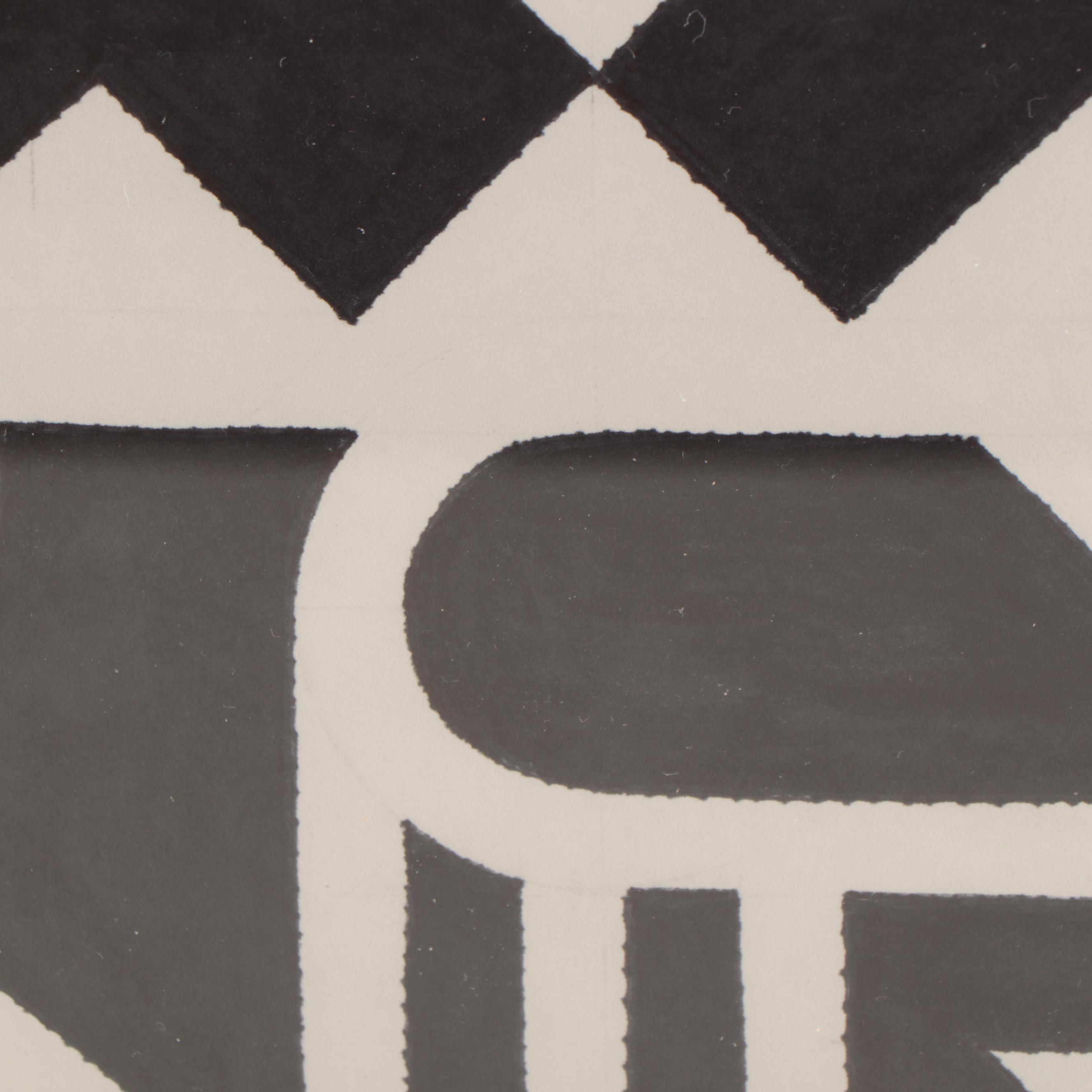 Jerry Kellems Abstract Ink Drawing, 2003