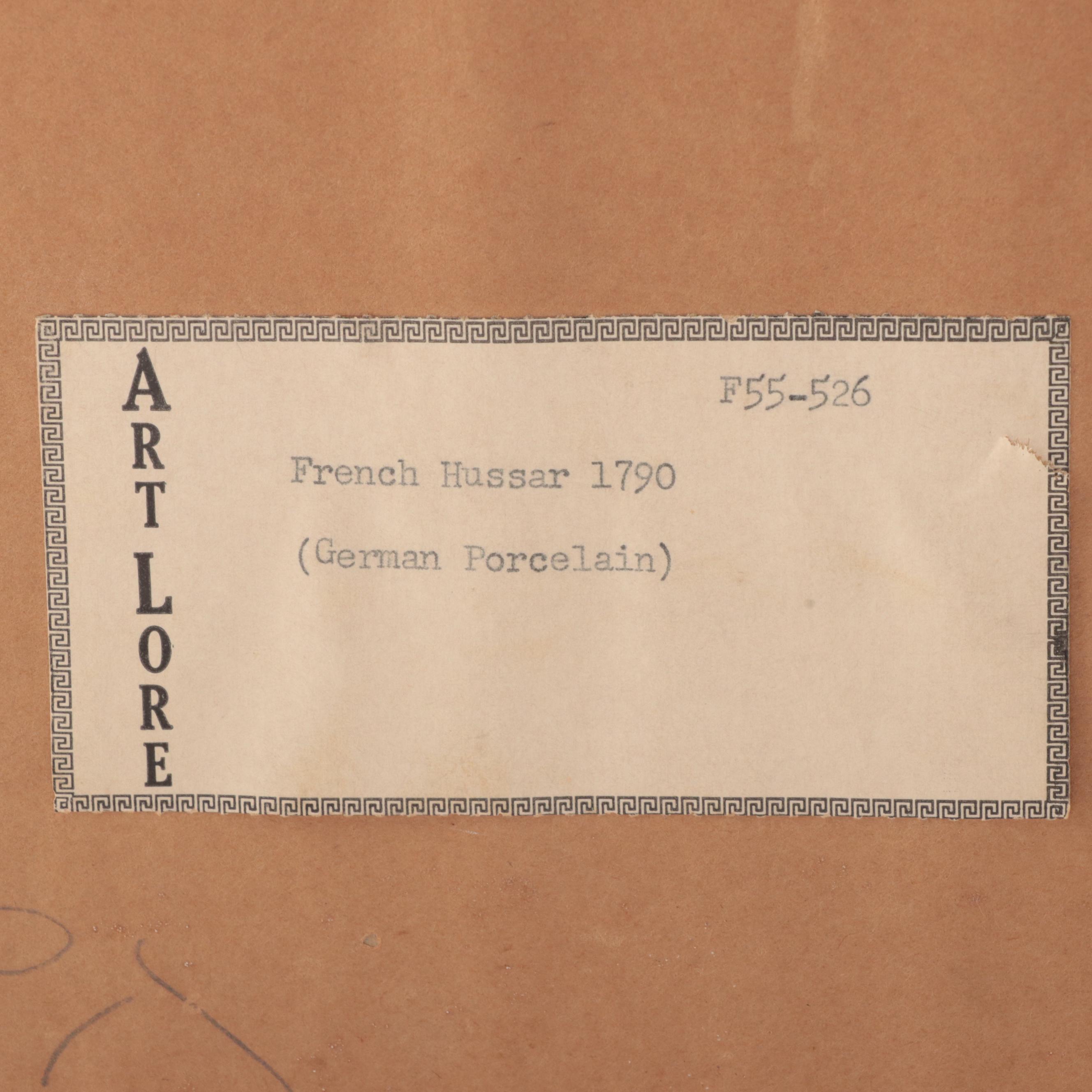 F. Wessel Porcelain Military Figurines in Wall Hanging Shadow Boxes