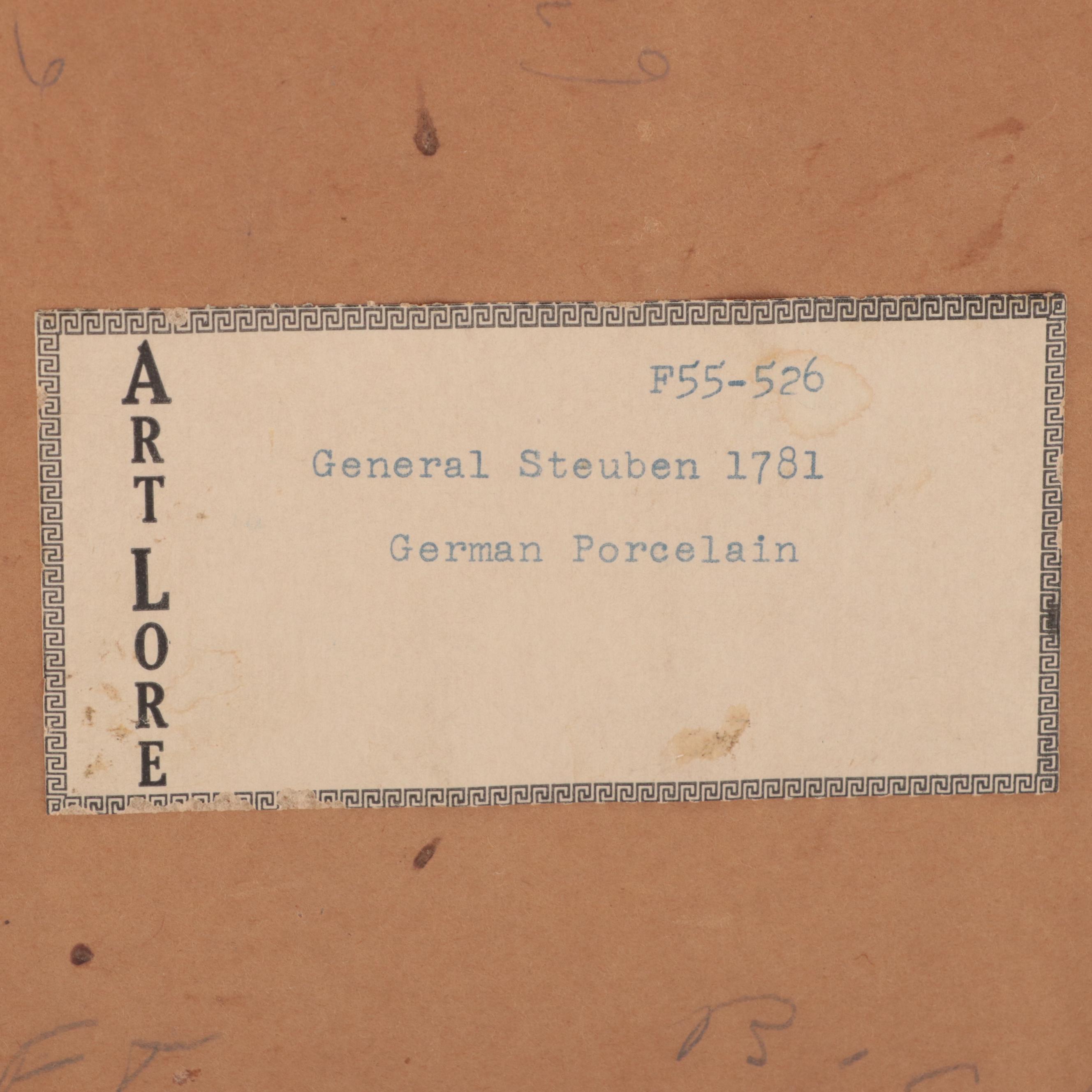 F. Wessel Porcelain Military Figurines in Wall Hanging Shadow Boxes