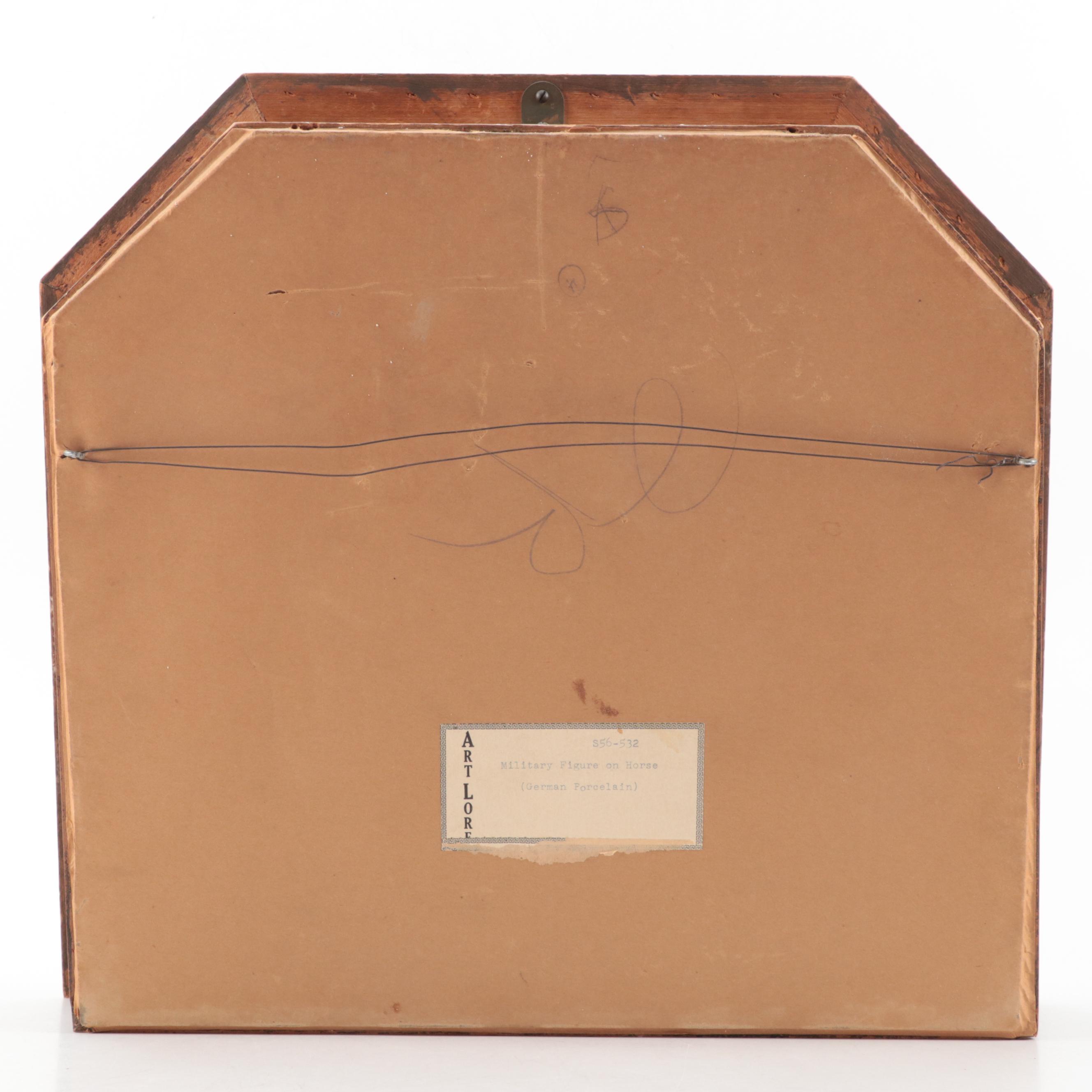 F. Wessel Porcelain Military Figurines in Wall Hanging Shadow Boxes