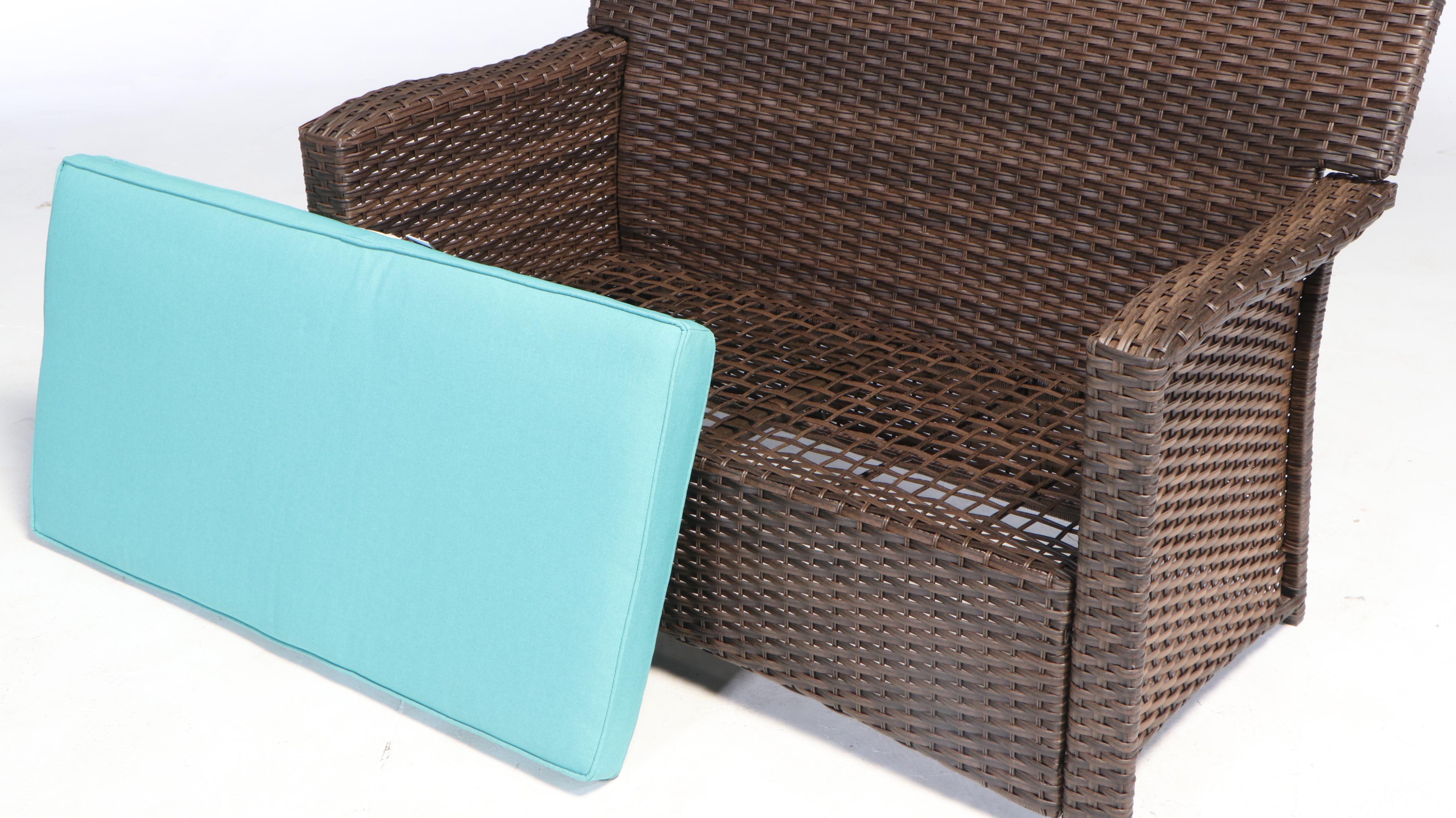 Threshold Halsted 4-Piece Brown Resin Wicker Conversation Set