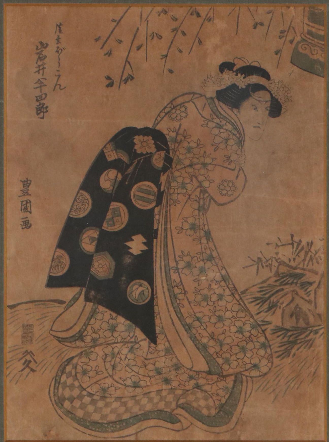 Utagawa Toyokuni I Woodblock of Kabuki Actor Iwai Hanshiro V