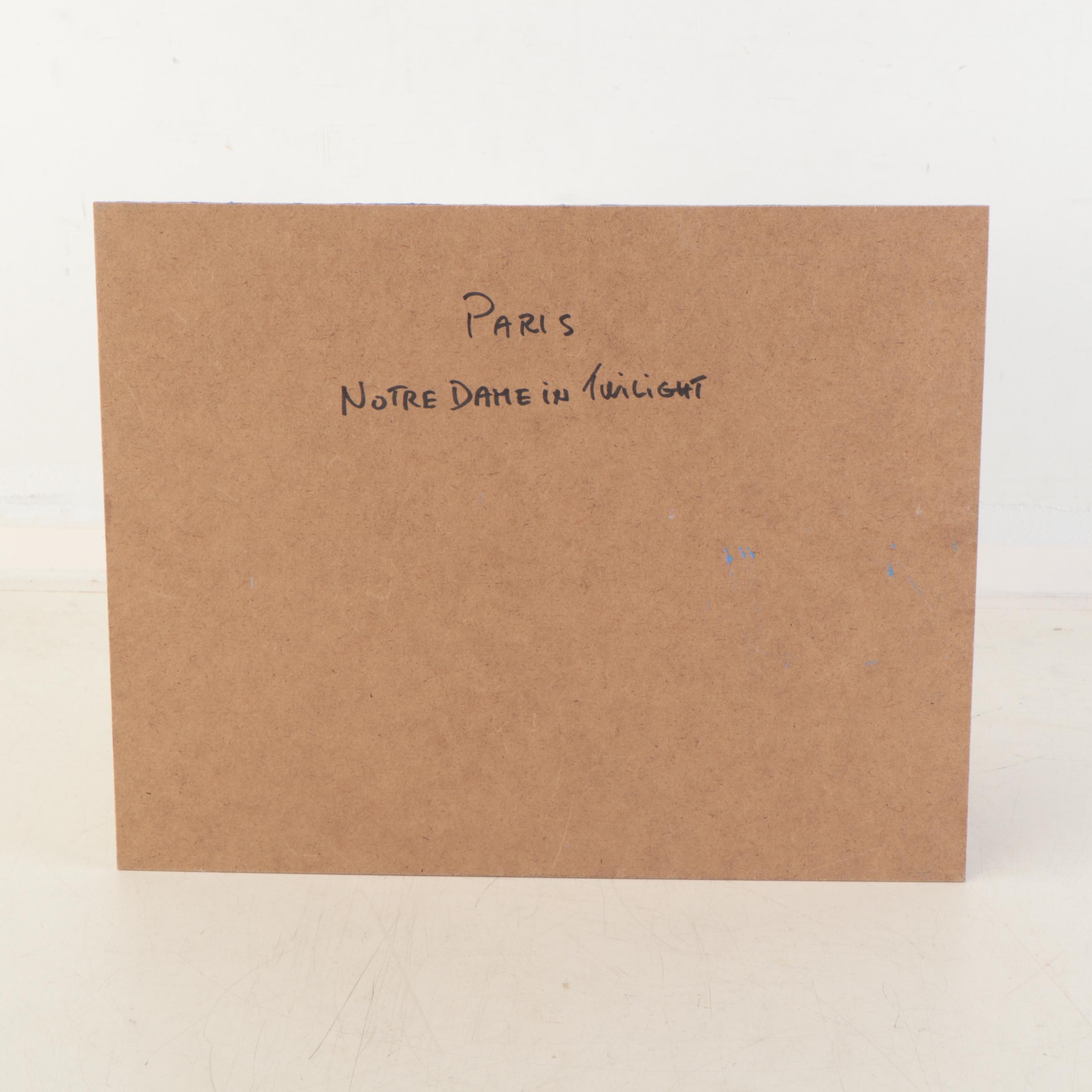 Nino Pippa Oil Painting "Paris - Notre Dame in Twilight"