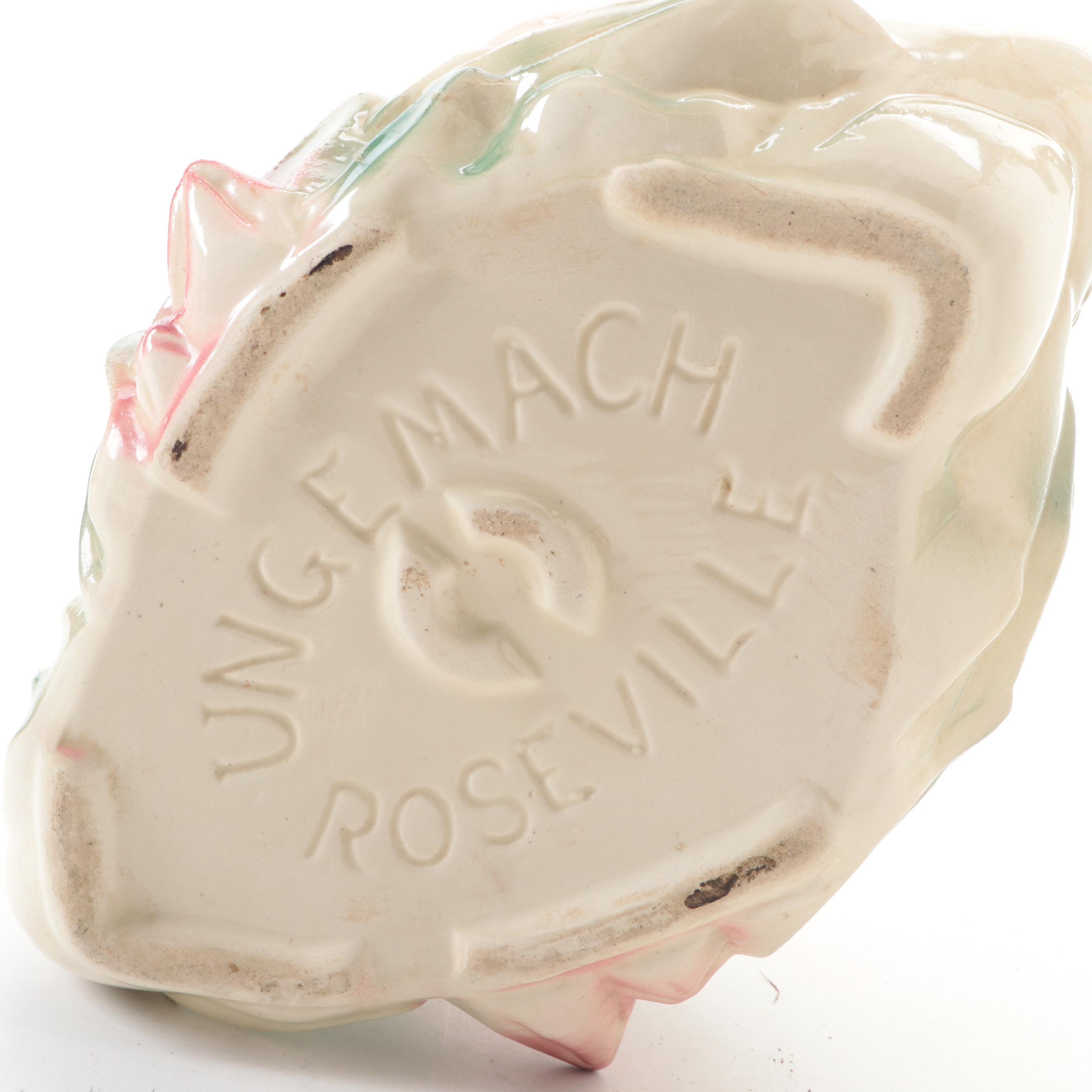 Ungemach Pottery Swan Planter and Ceramic Frog Dish