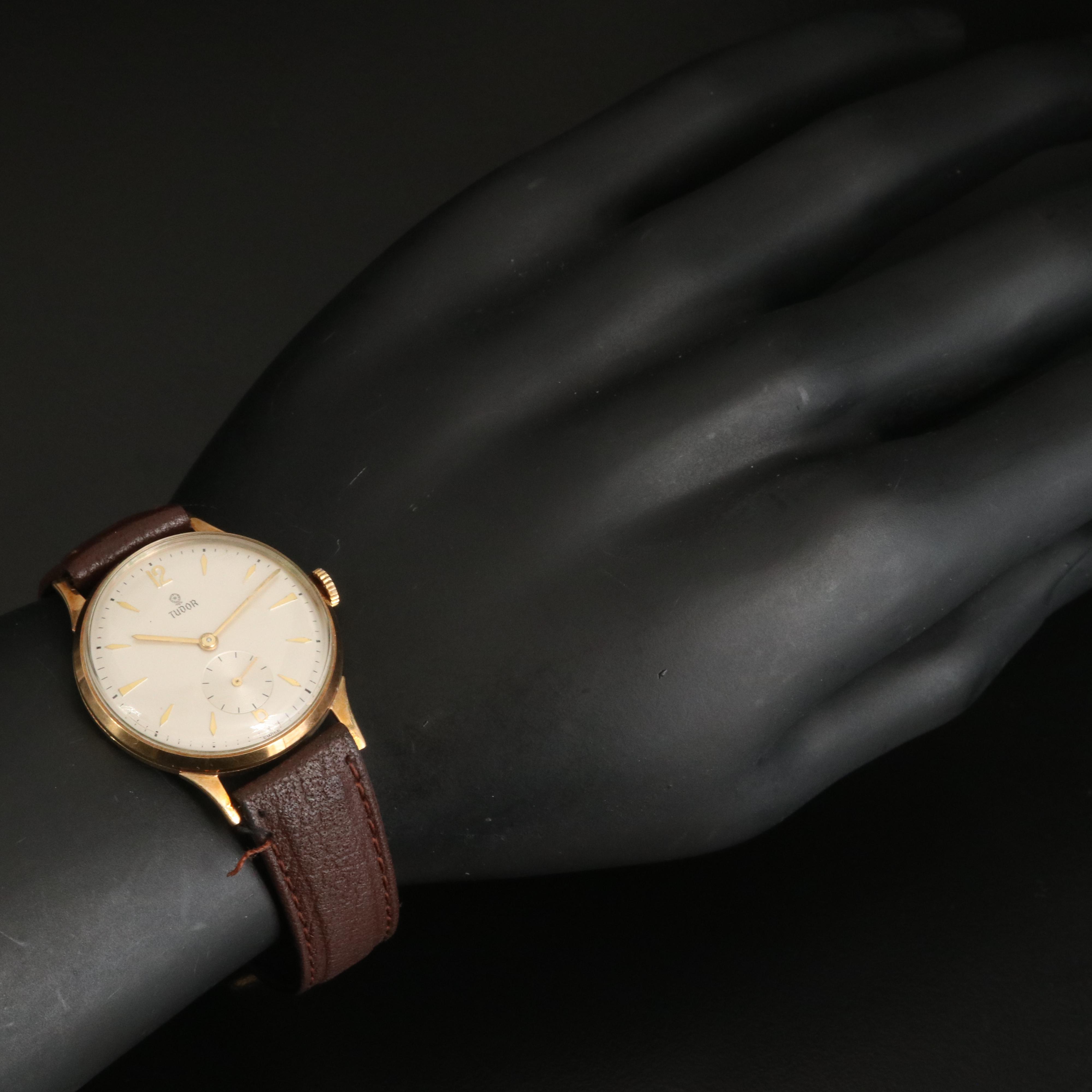 9K Tudor Vintage Stem Wind Watch