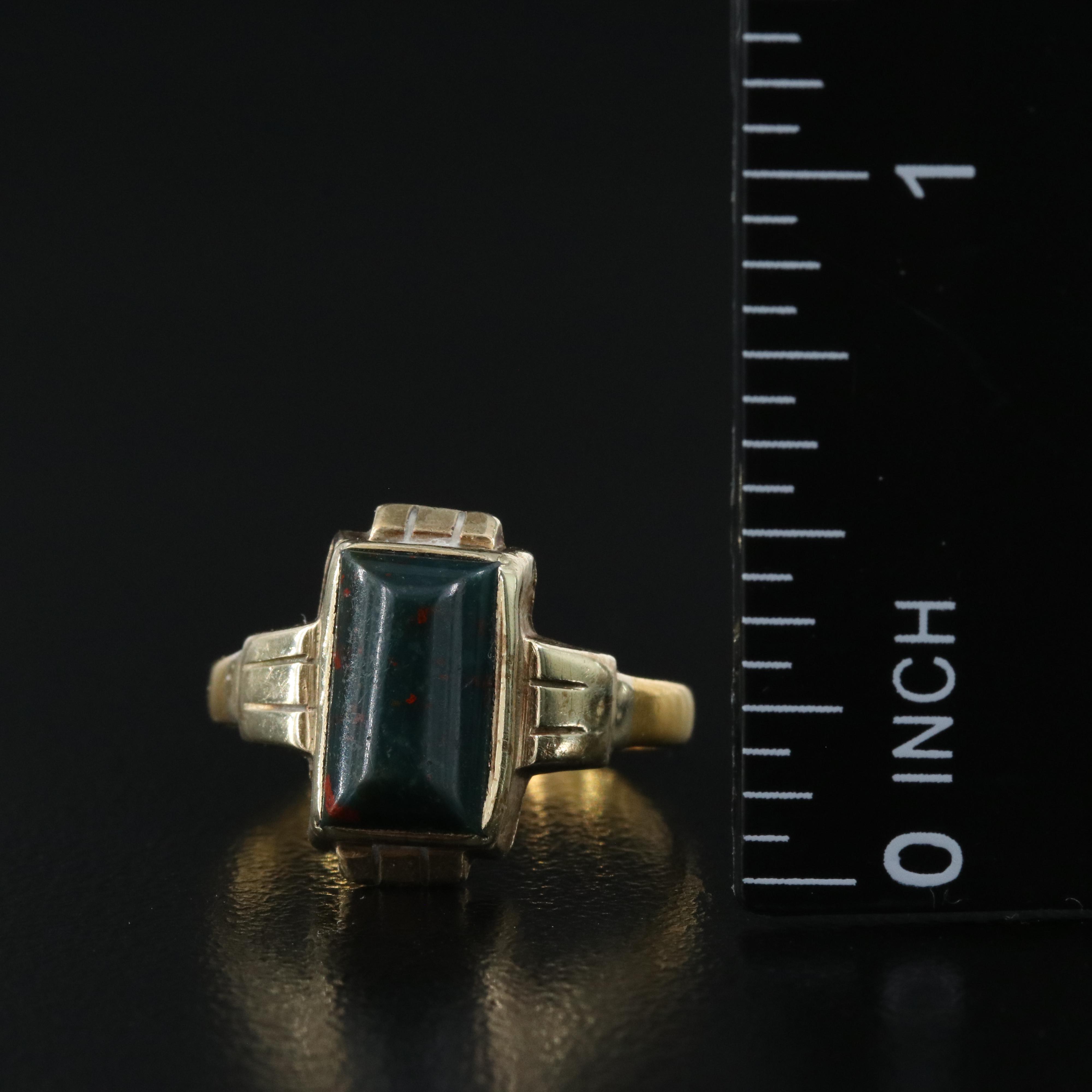 Victorian 10K and 22K Bloodstone Ring