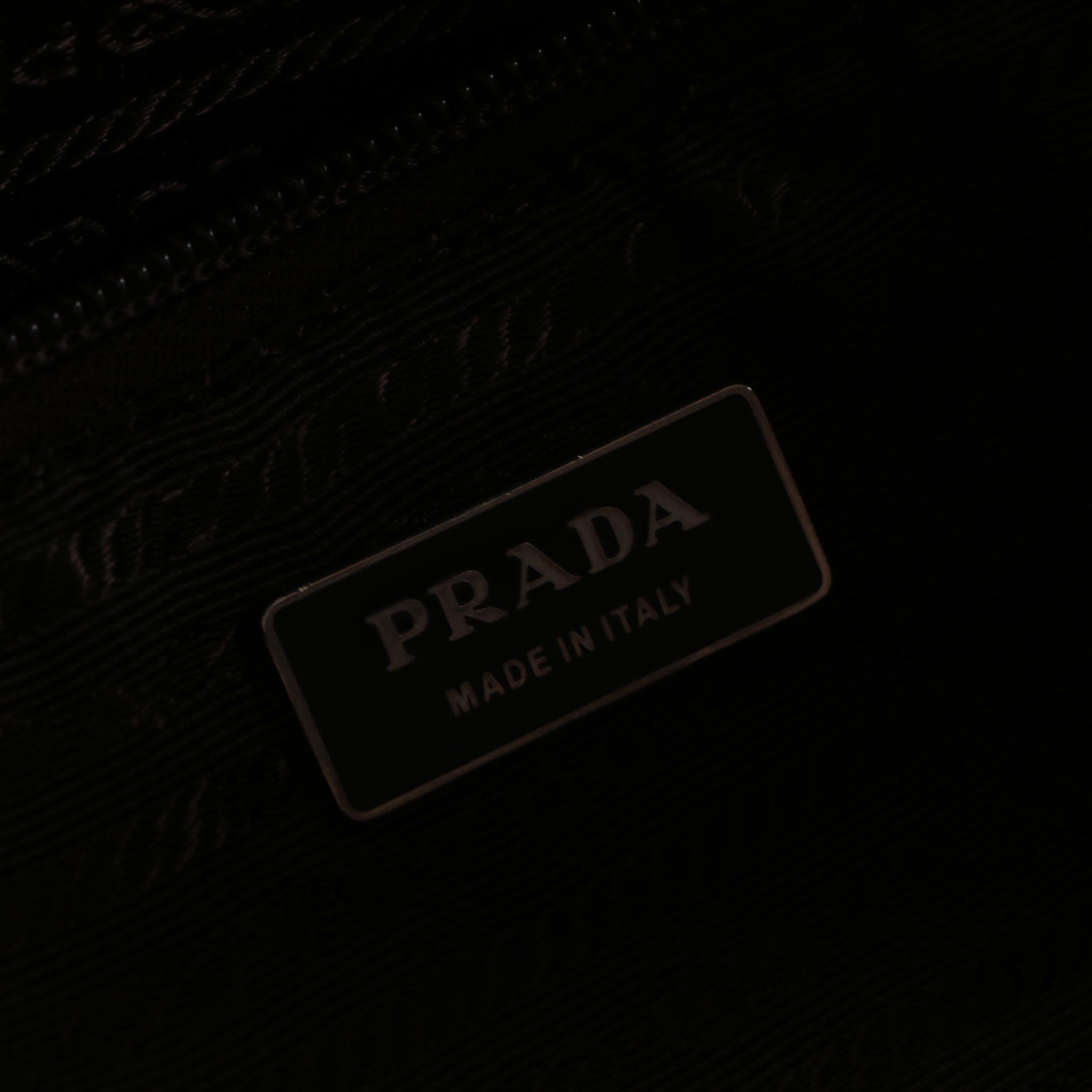 Prada Bowler Bag in Easy Calf Leather with Contrast Stitching