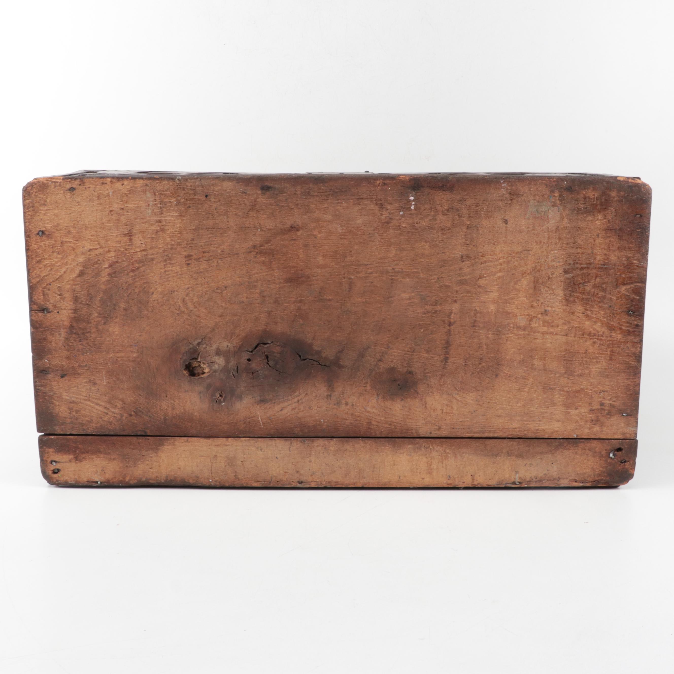 Charles II Carved Oak Chest, 17th Century