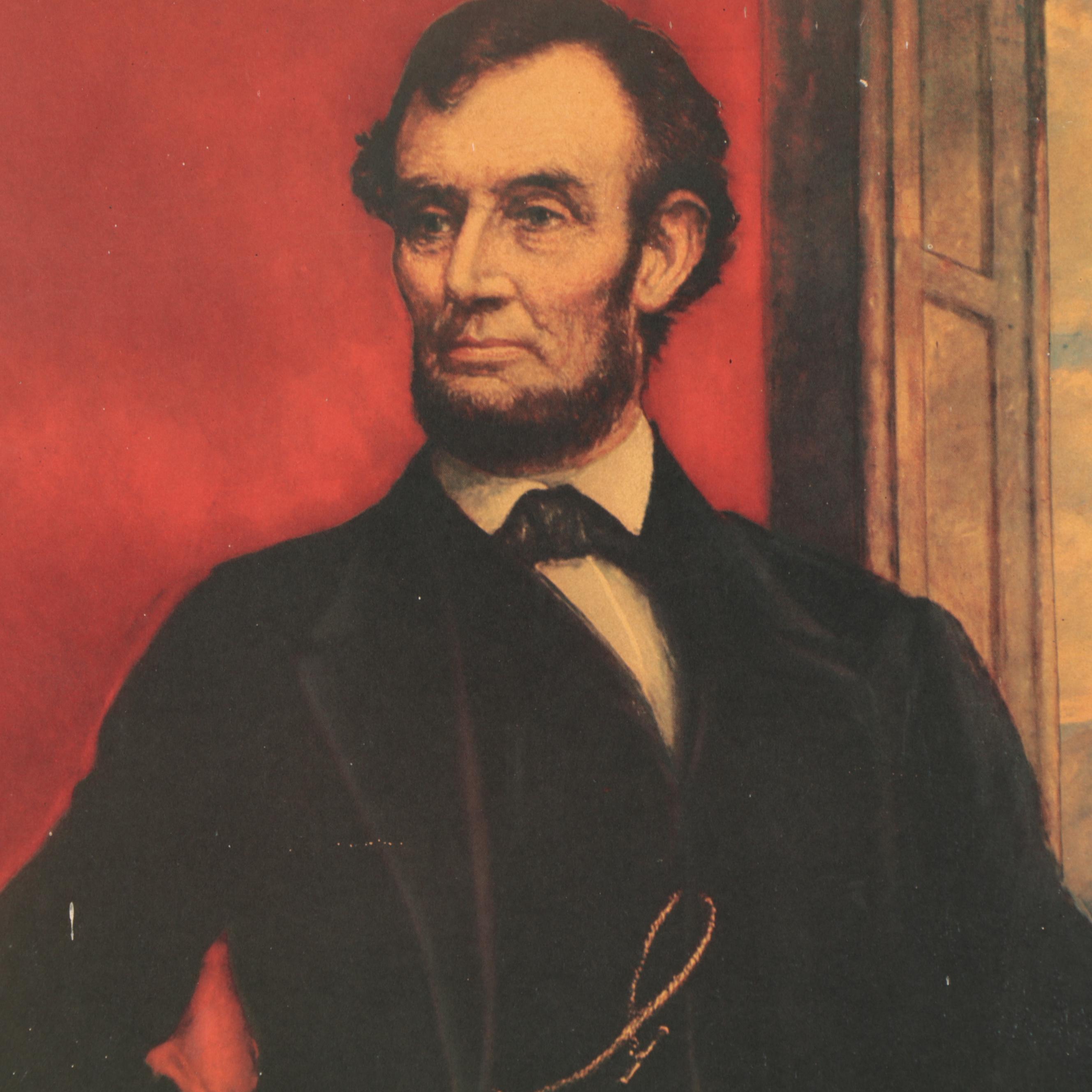 Offset Lithograph After Daniel Huntington "Abraham Lincoln"