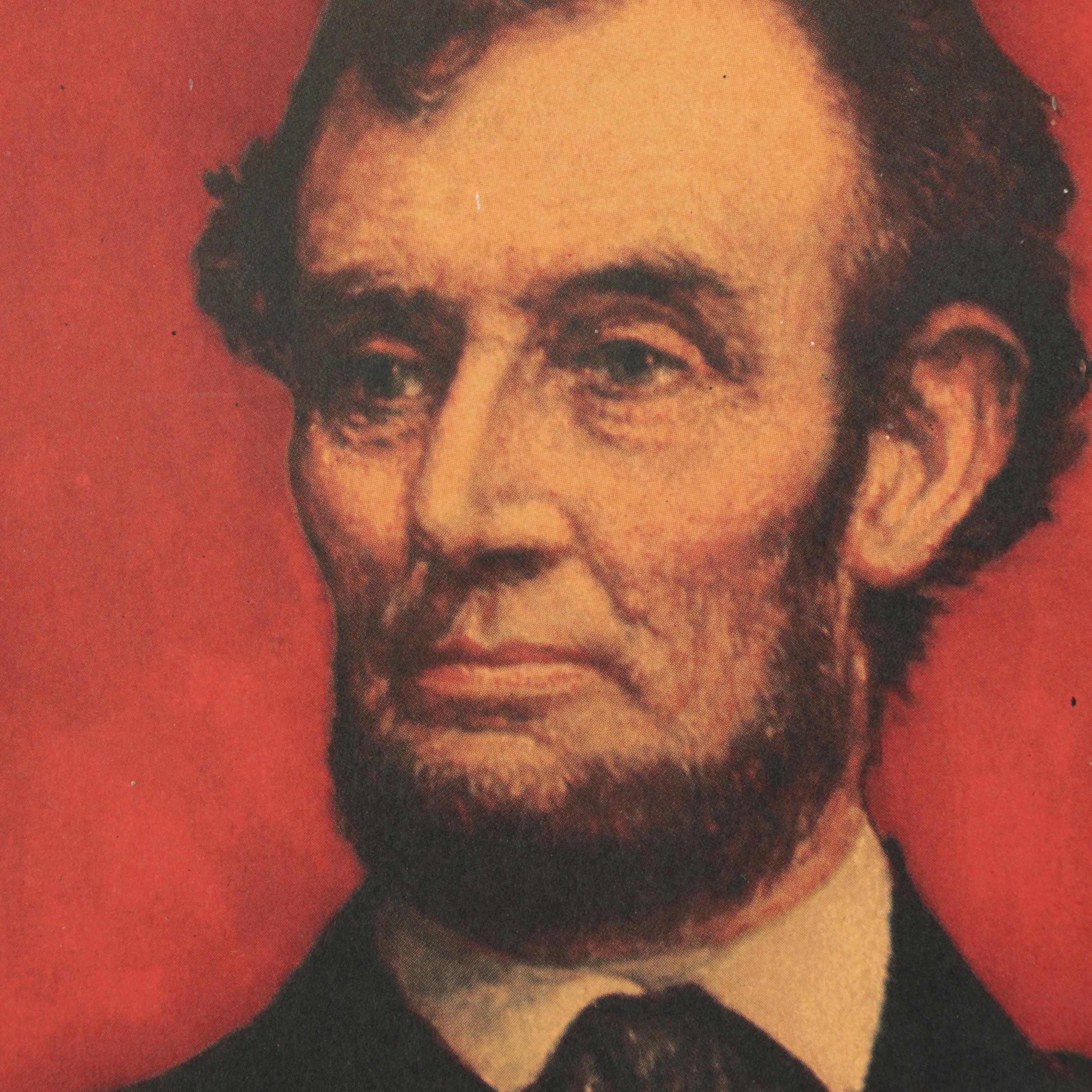 Offset Lithograph After Daniel Huntington "Abraham Lincoln"