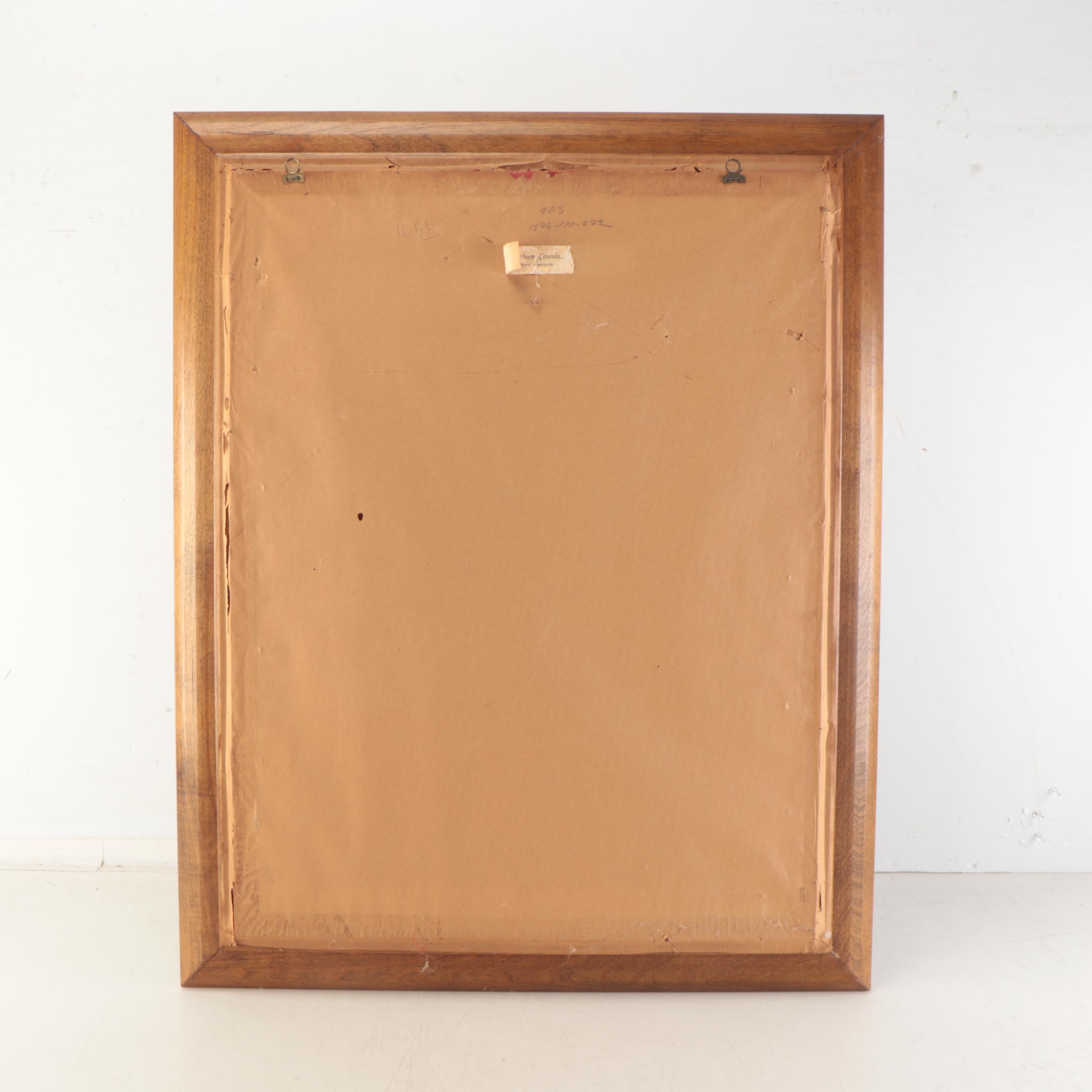 Offset Lithograph After Daniel Huntington "Abraham Lincoln"