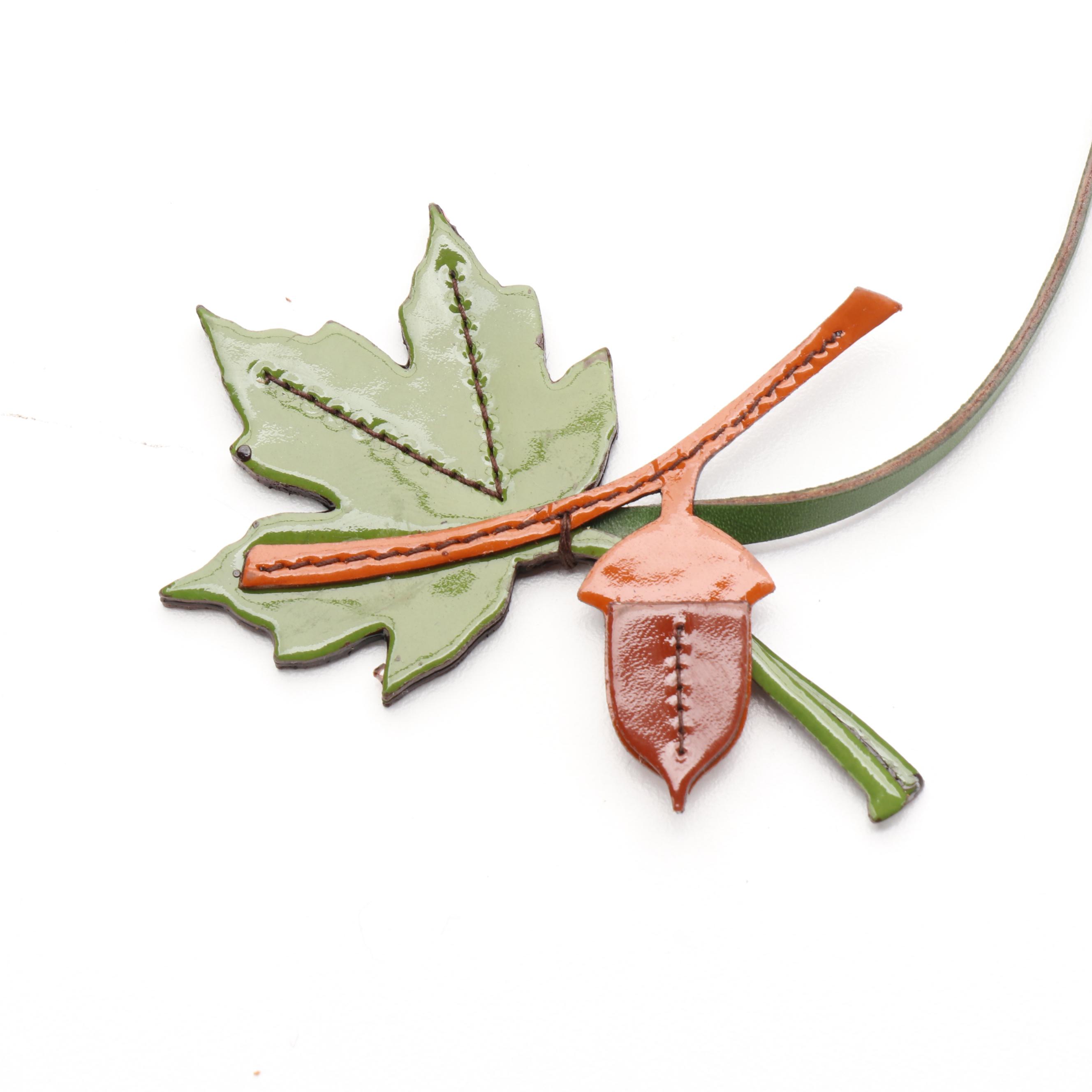 Prada Romantic Forest Leather Necklace with Box