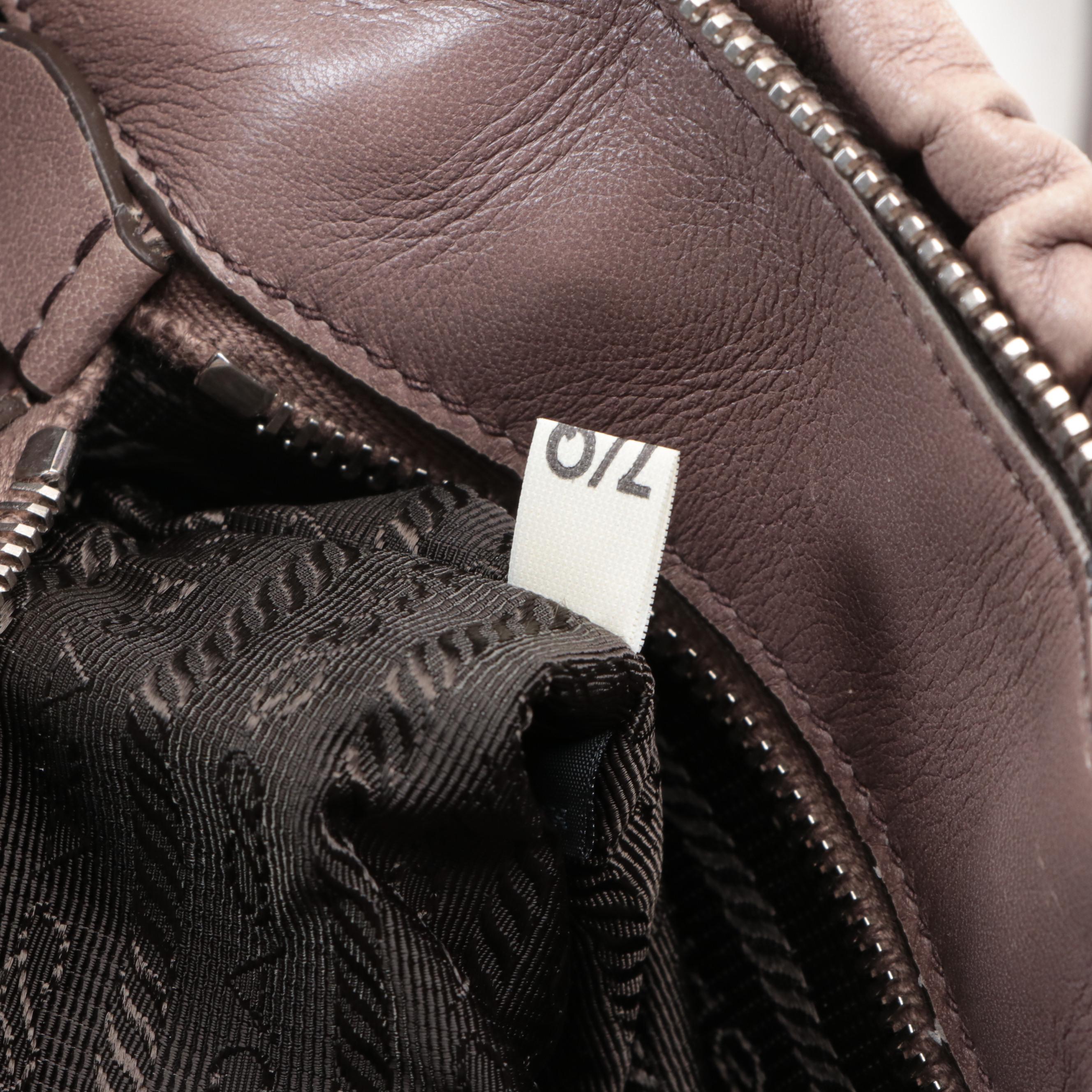 Prada Two-Way Tote in Clay Nappa Gaufre Leather