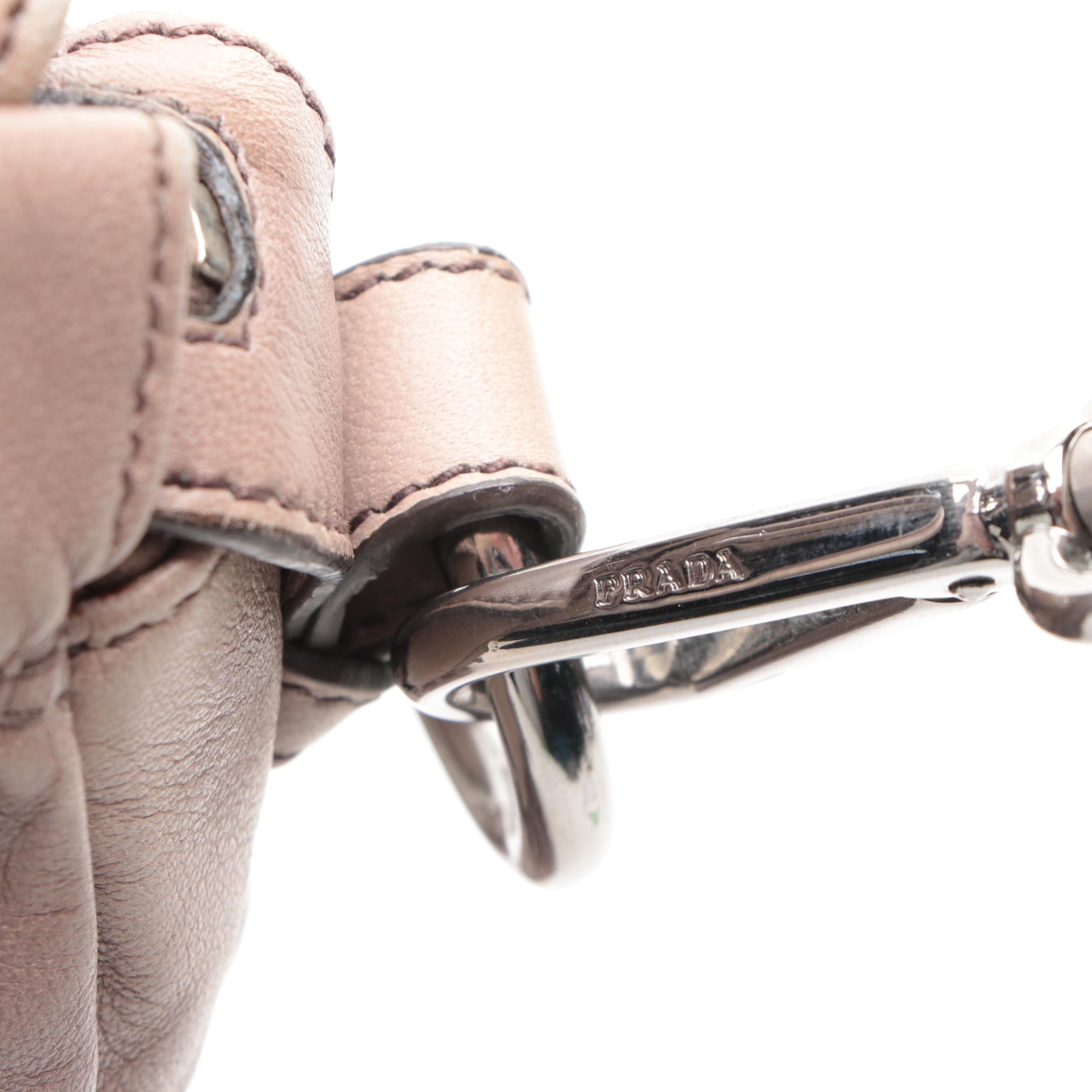 Prada Two-Way Tote in Clay Nappa Gaufre Leather