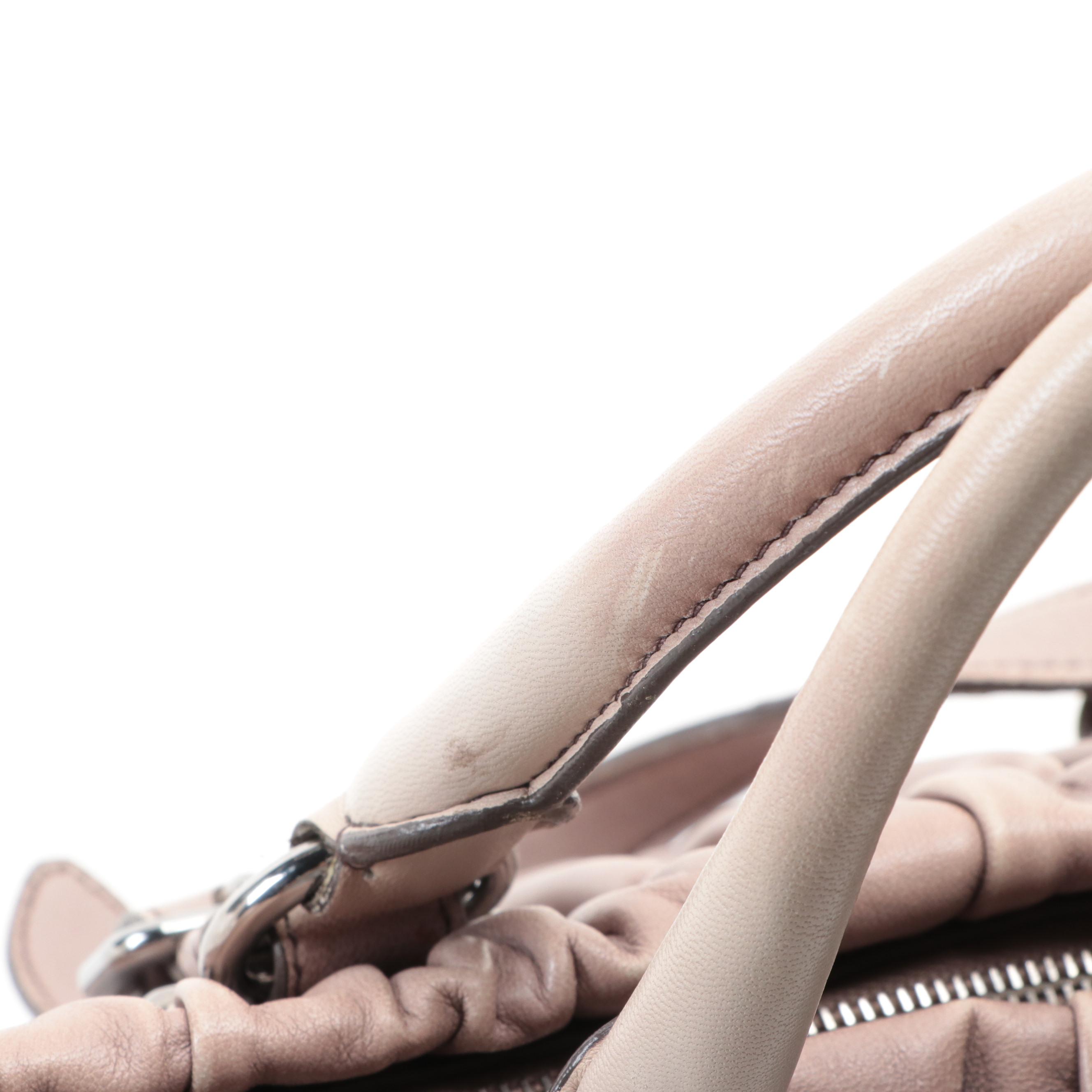 Prada Two-Way Tote in Clay Nappa Gaufre Leather