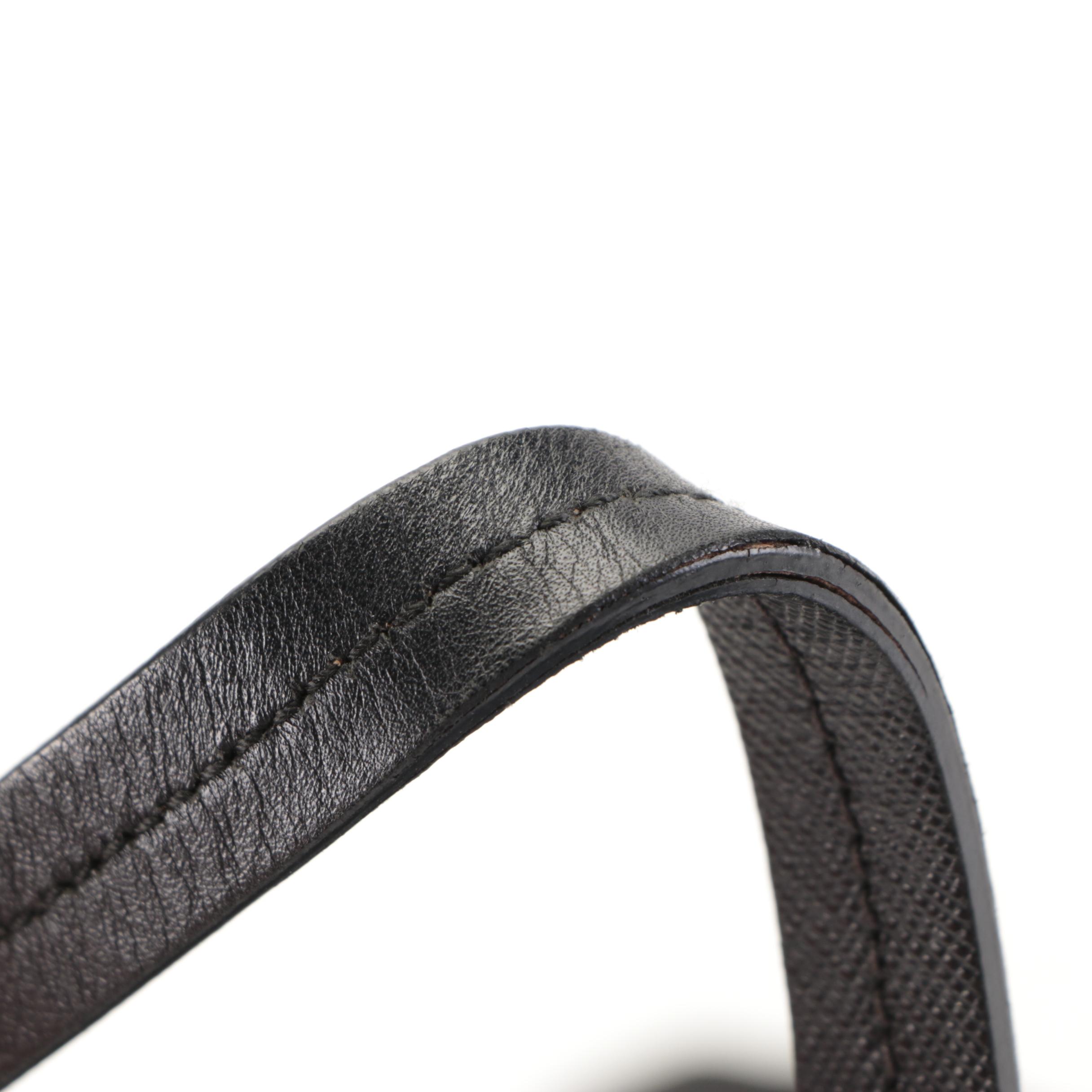 Prada Shoulder Tote Bag in Black Nylon Gabardine and Saffiano Leather